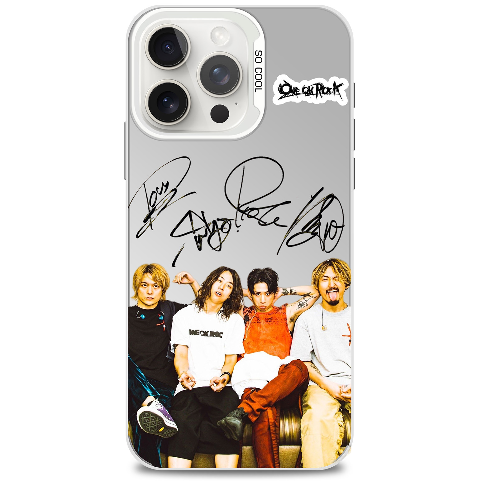 レーザーグラデーションスマートフォンケース-銀【ONE OK ROCK】-YITOTO™推し活がもっと楽しくなる