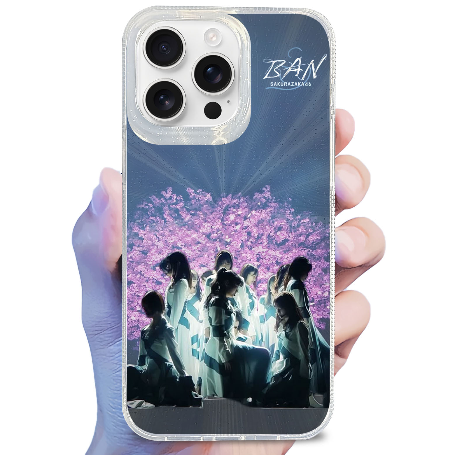 オーロラレーザーグラデーションスマートフォンケース【櫻坂46/Addiction】-YITOTO™推し活がもっと楽しくなる