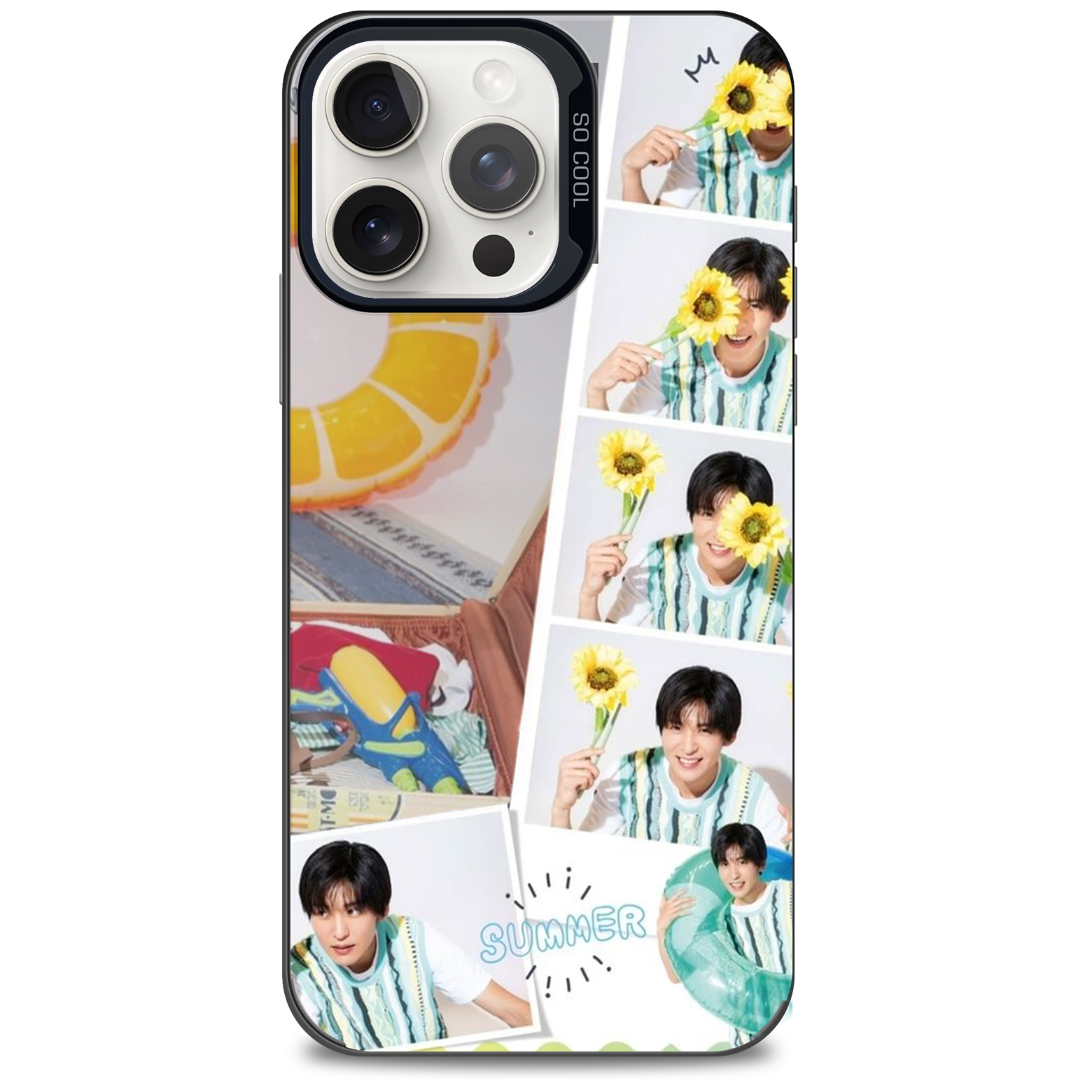 レーザーグラデーションスマートフォンケース-黒【目黒蓮/SNOWMAN】