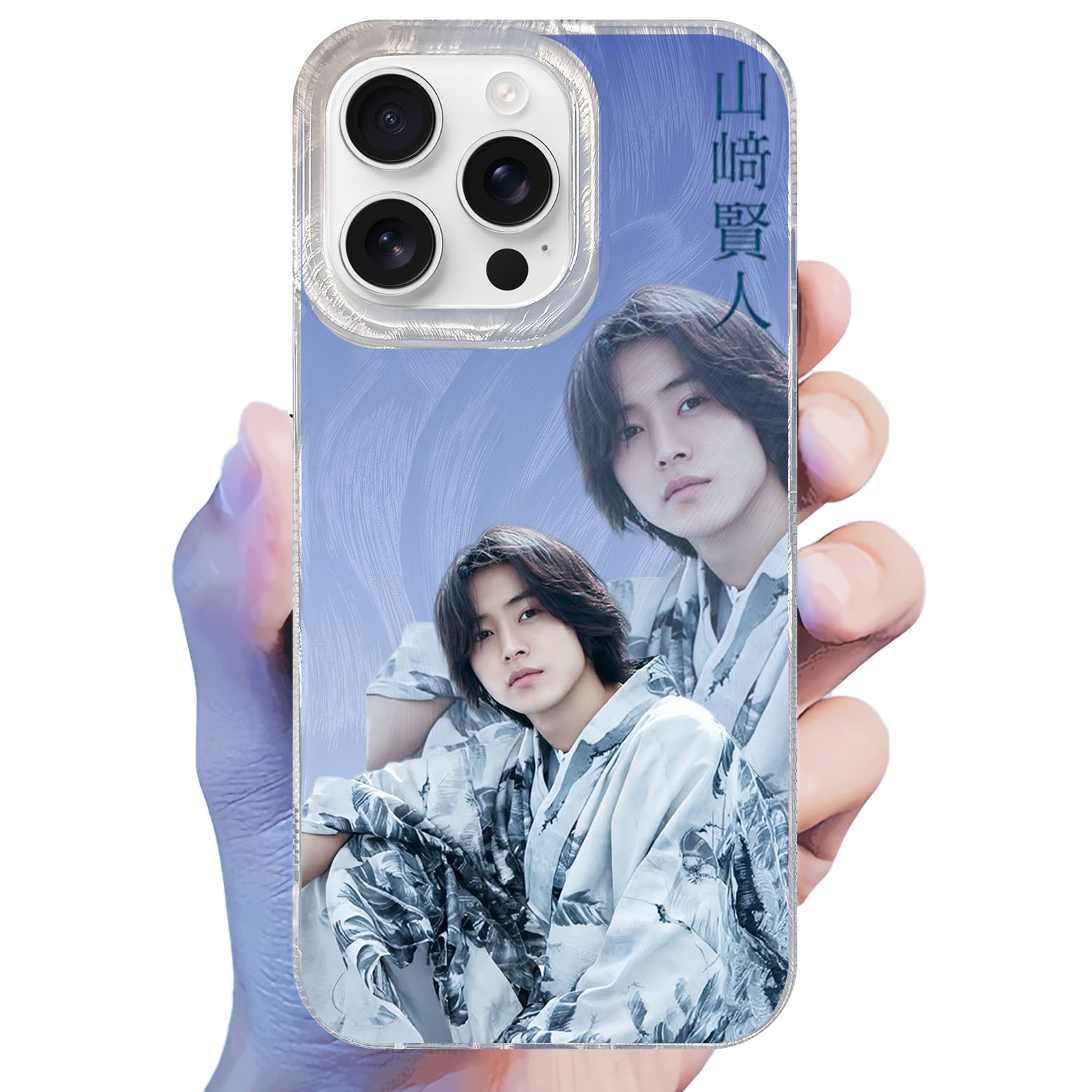 フェザーテクスチャーレーザーグラデーションスマートフォンケース【山﨑賢人/Yamazaki Kento】