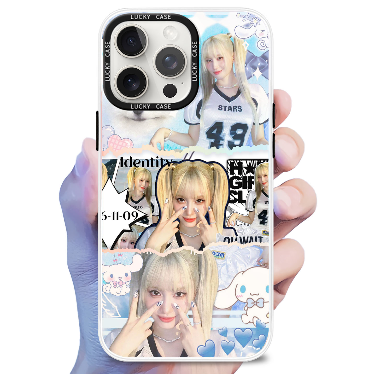 レーザーグラデーションスマートフォンケース【ひらい もも/MOMO/MISAMO/TWICE】-A