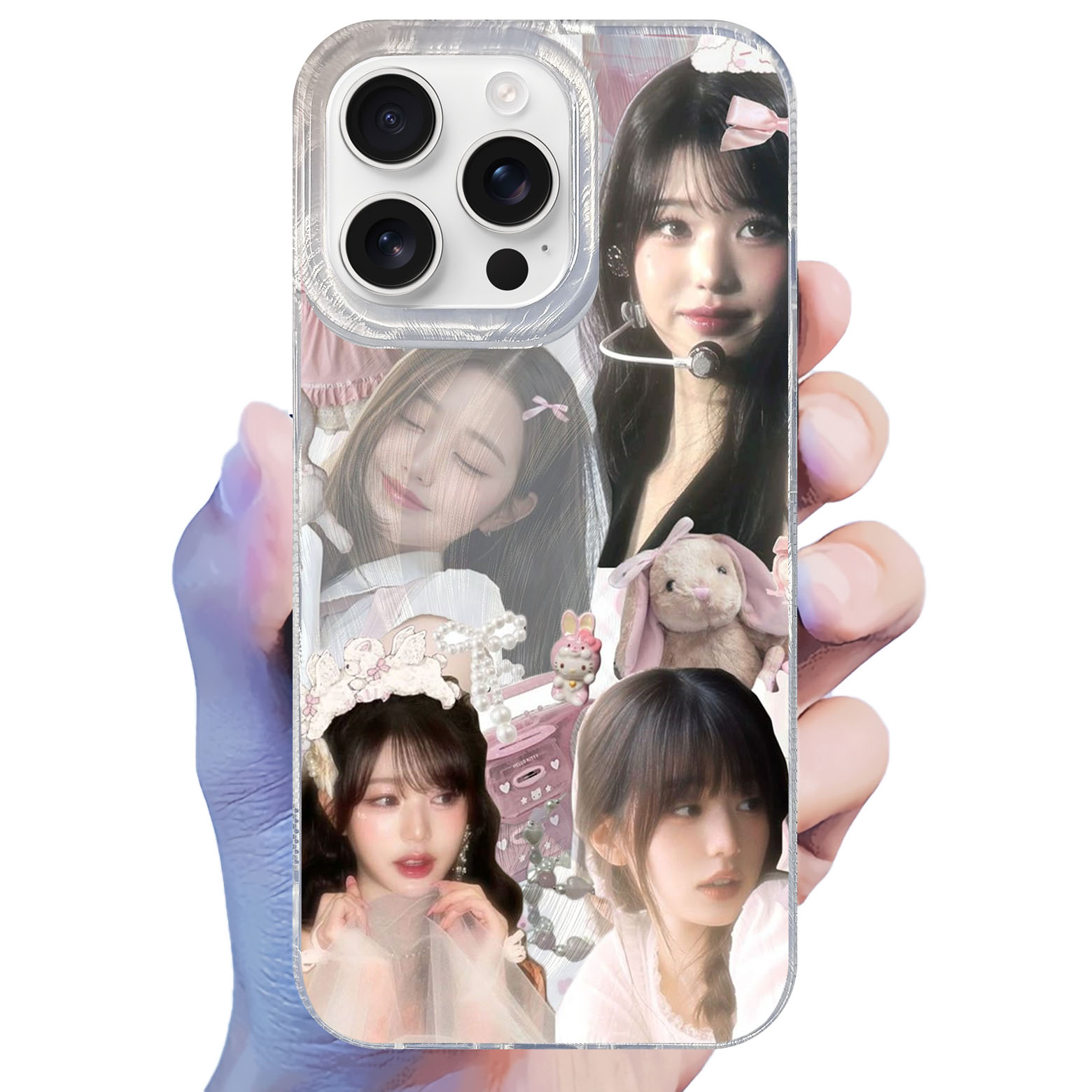 フェザーテクスチャーレーザーグラデーションスマートフォンケース【WonYoung/IVE】