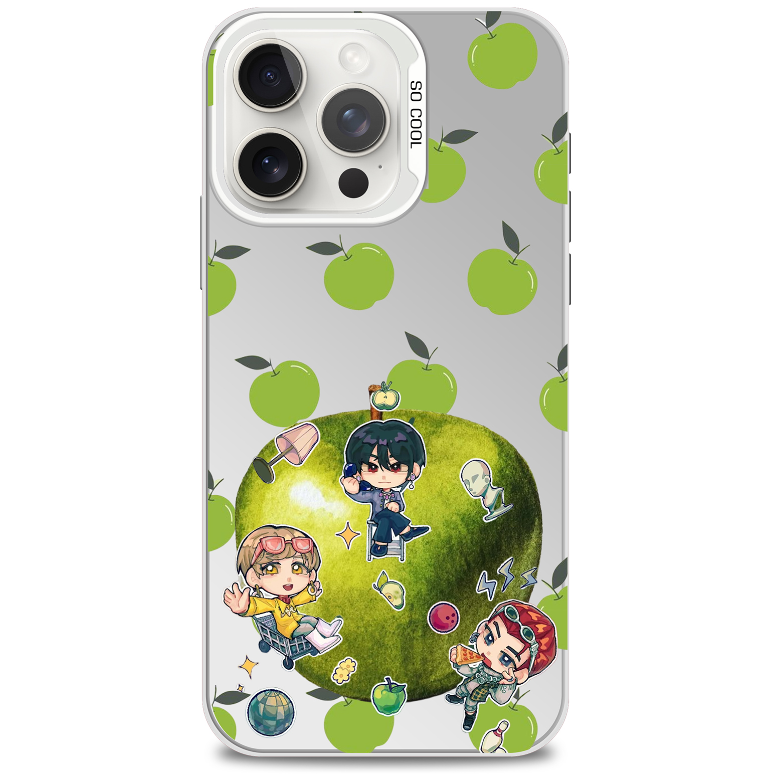 レーザーグラデーションスマートフォンケース-銀【Mrs