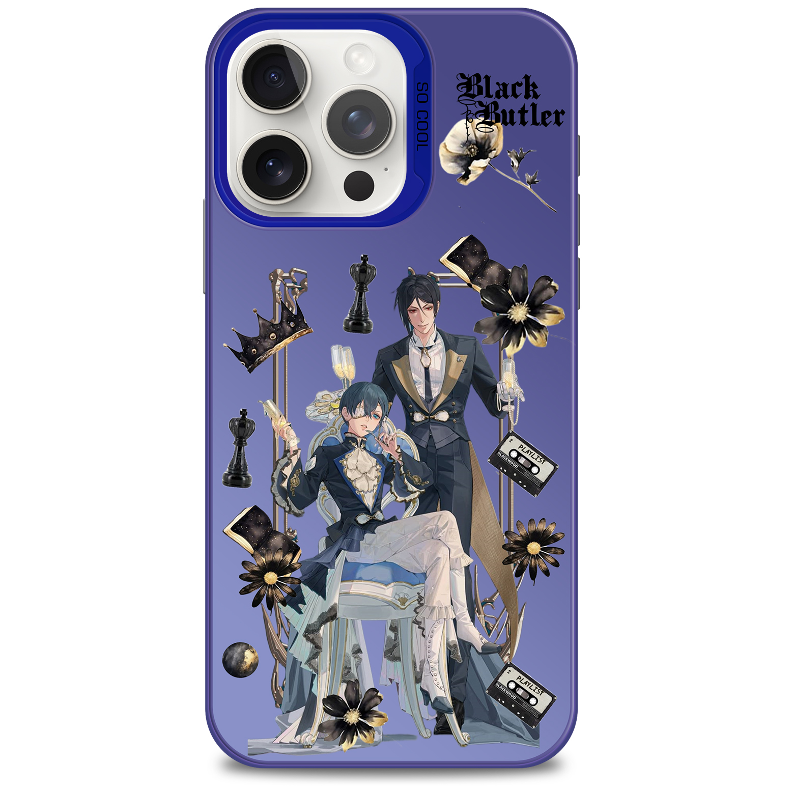 レーザーグラデーションスマートフォンケース-青【黒執事/Black Butler】-YITOTO™推し活がもっと楽しくなる