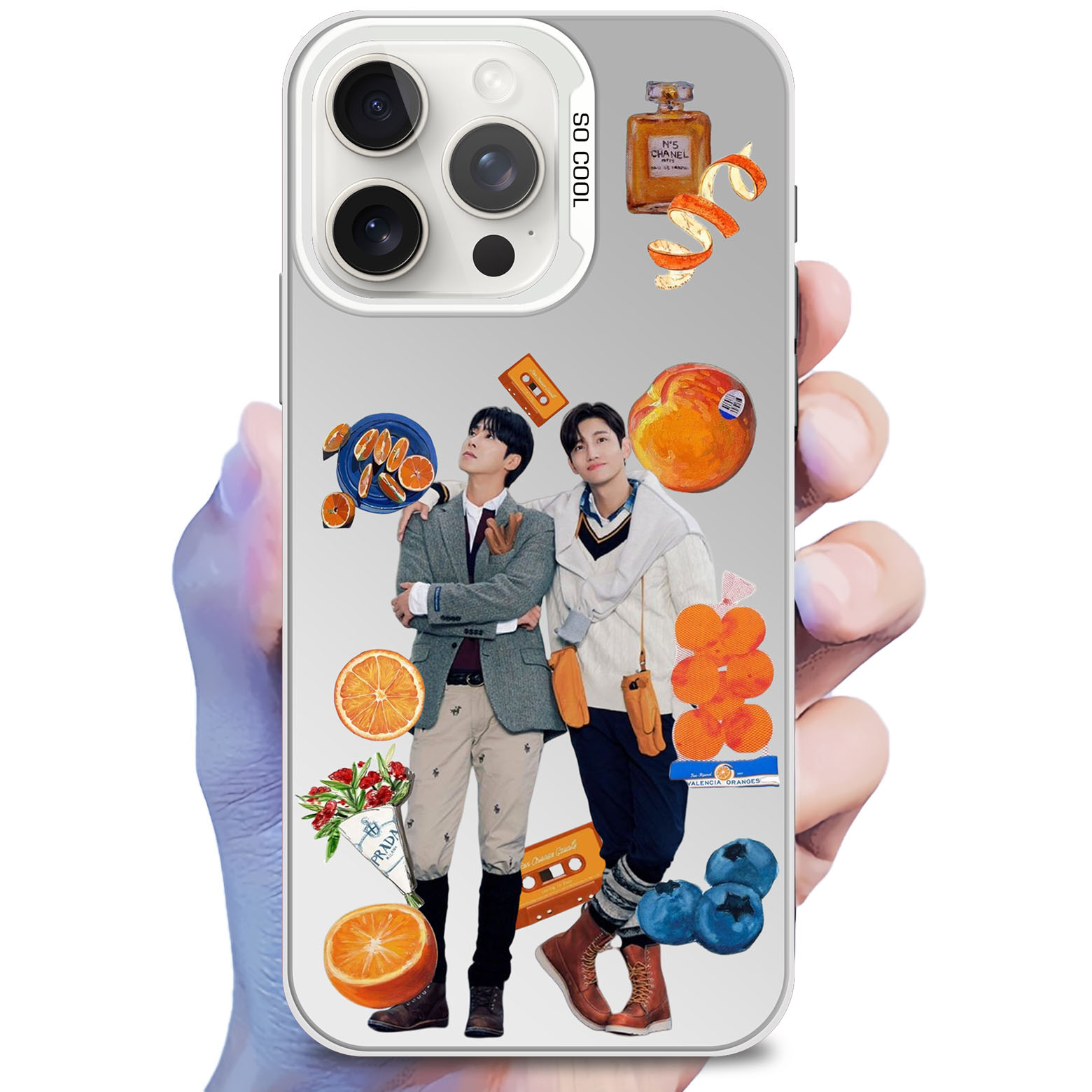 レーザーグラデーションスマートフォンケース-銀【東方神起TVXQ】-YITOTO™推し活がもっと楽しくなる