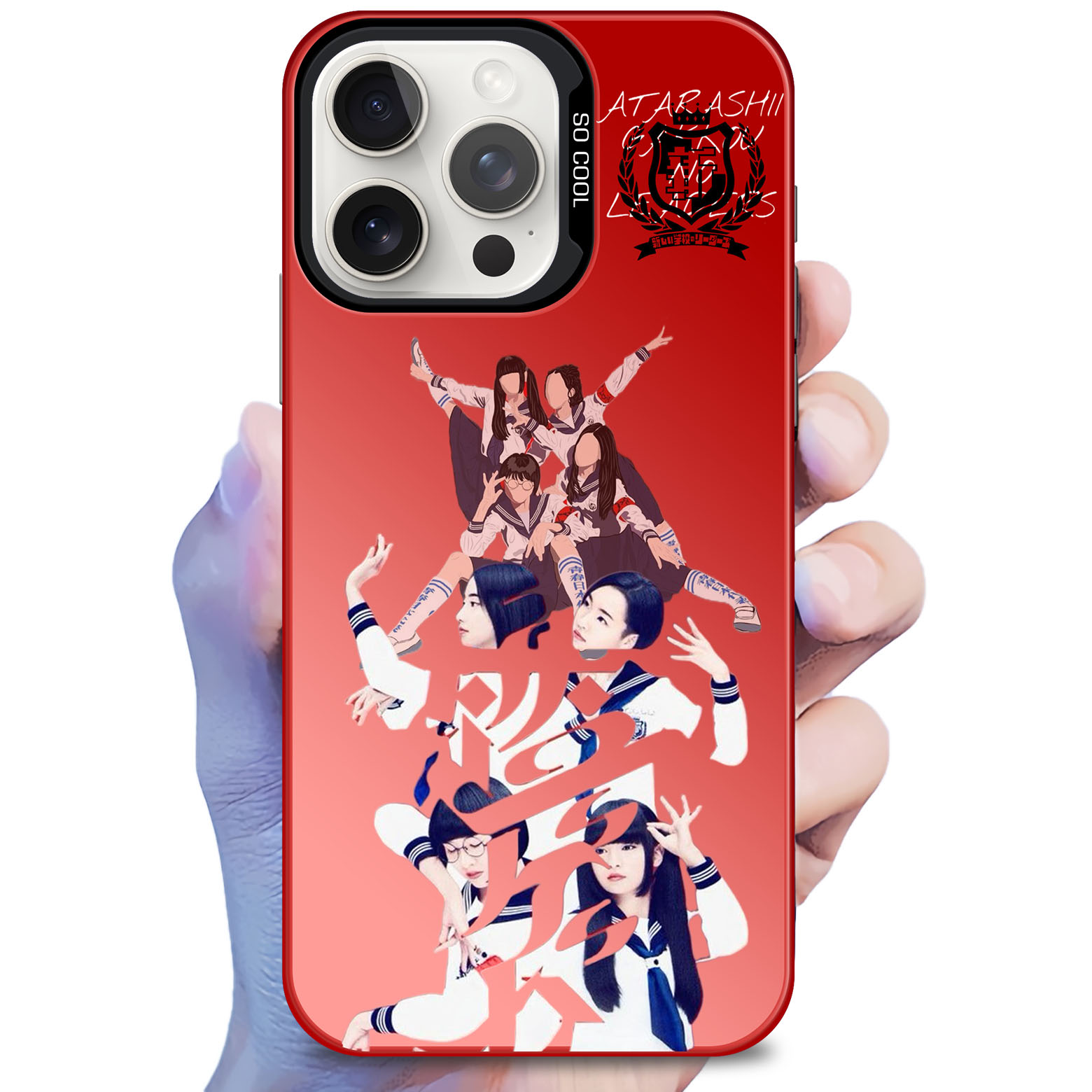 レーザーグラデーションスマートフォンケース-赤【新しい学校のリーダーズATARASHII GAKKO!】-YITOTO™推し活がもっと楽しくなる