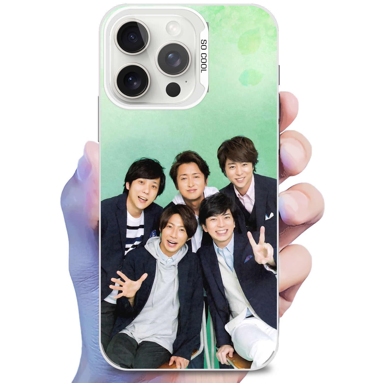 レーザーグラデーションスマートフォンケース-緑【嵐ARASHI】-YITOTO™推し活がもっと楽しくなる