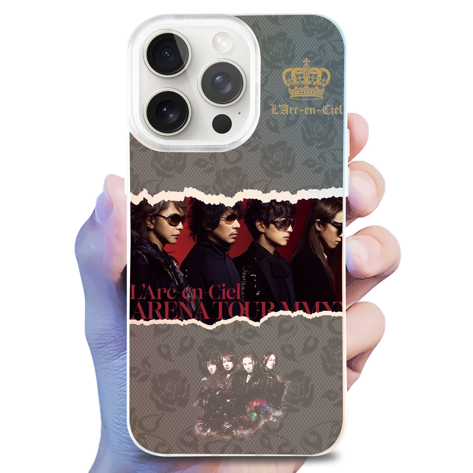 レーザーグラデーションスマートフォンケース【L'Arc～en～Ciel】-YITOTO™推し活がもっと楽しくなる