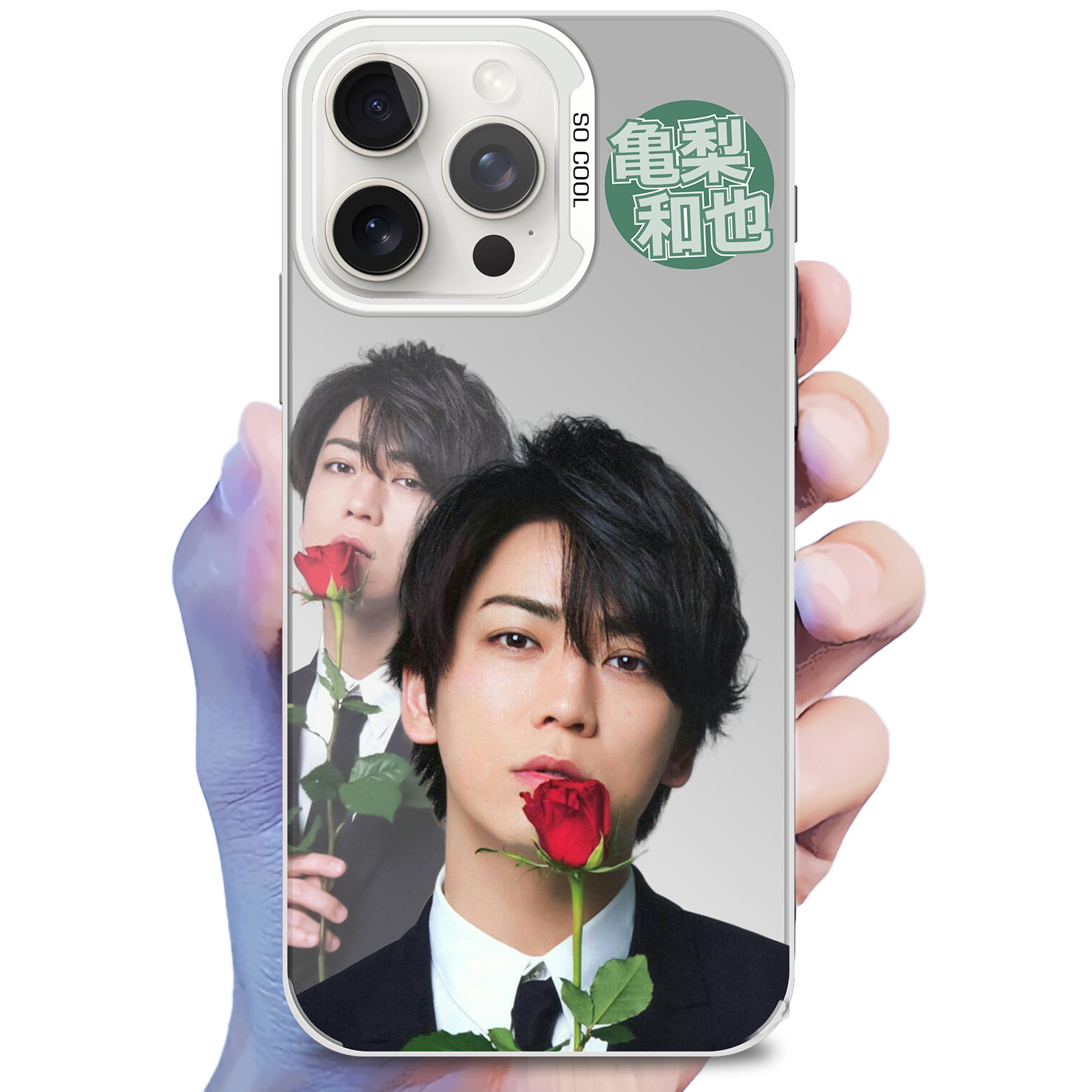 レーザーグラデーションスマートフォンケース-銀【亀梨和也Kamenashi Kazuya】-YITOTO™推し活がもっと楽しくなる