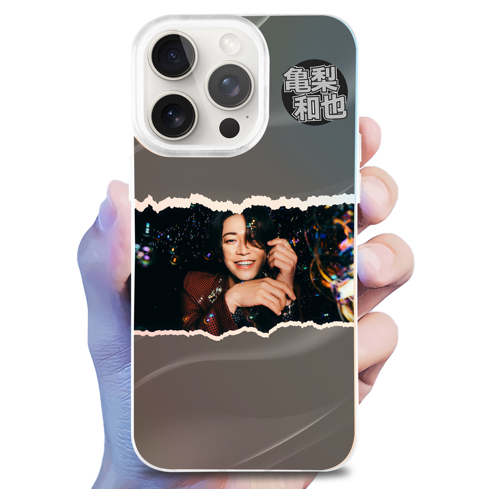 レーザーグラデーションスマートフォンケース【亀梨和也Kamenashi Kazuya】-YITOTO™推し活がもっと楽しくなる