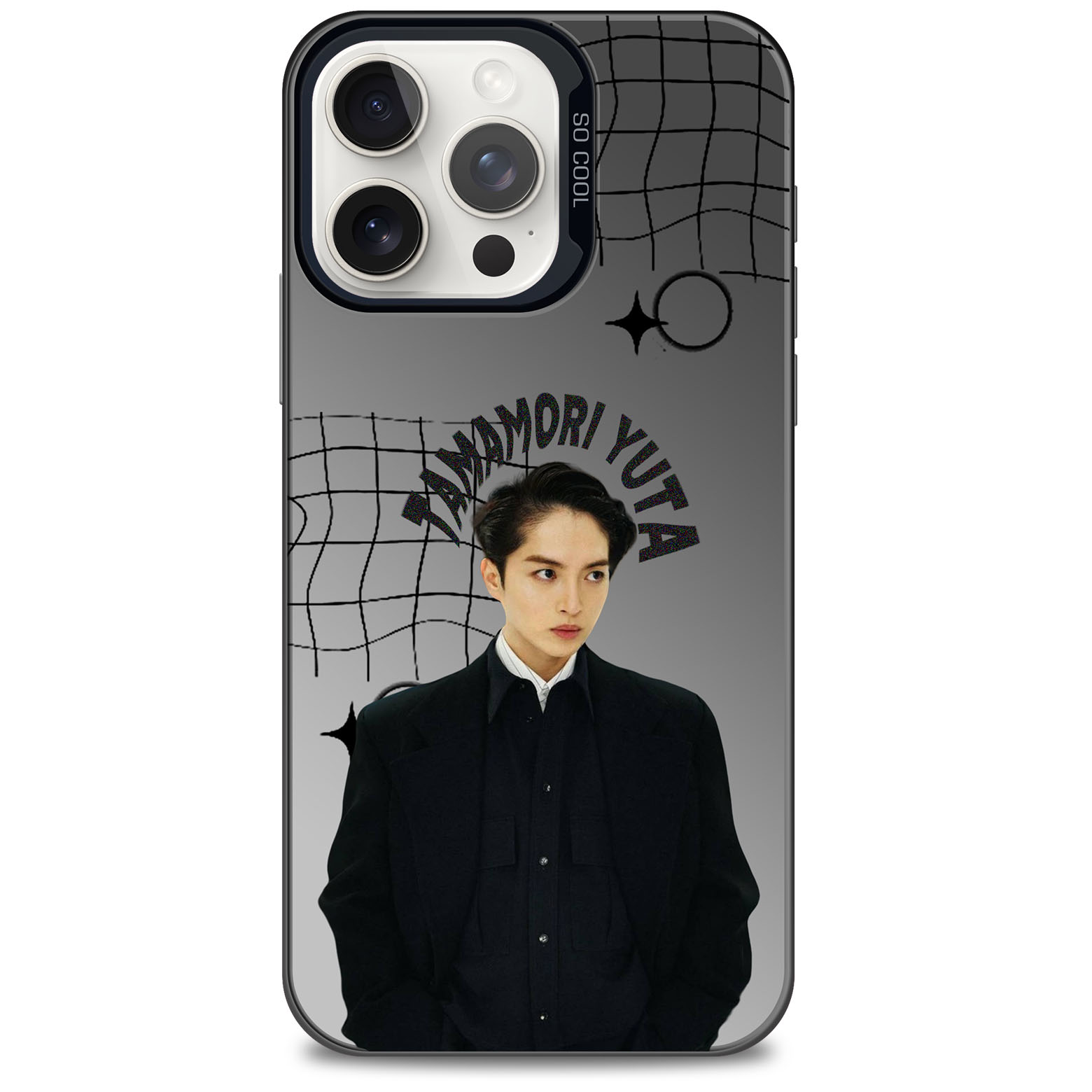 レーザーグラデーションスマートフォンケース-黒【玉森裕太/Kis-My-Ft2】-YITOTO™推し活がもっと楽しくなる