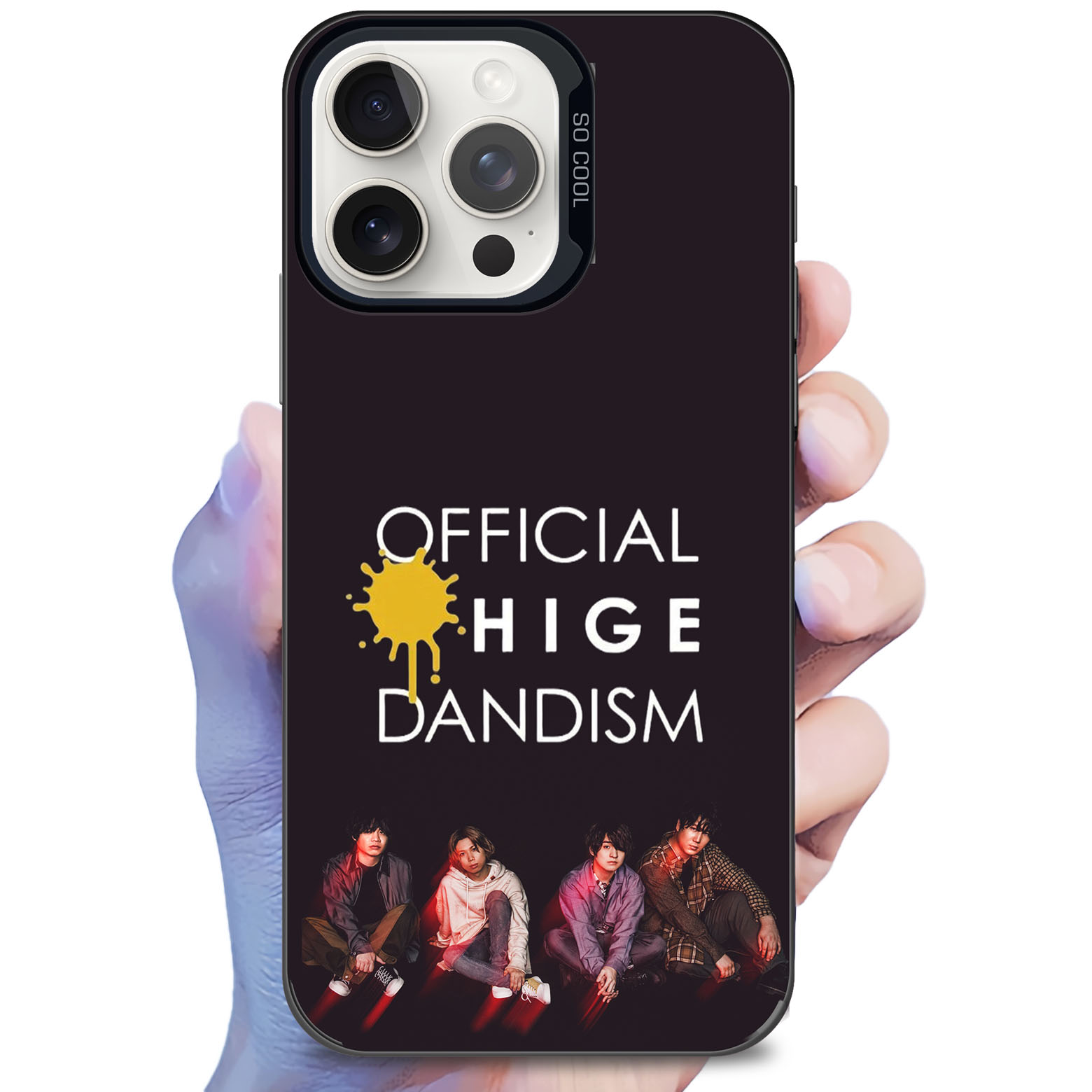 レーザーグラデーションスマートフォンケース-黒【Official髭男dism】-YITOTO™推し活がもっと楽しくなる