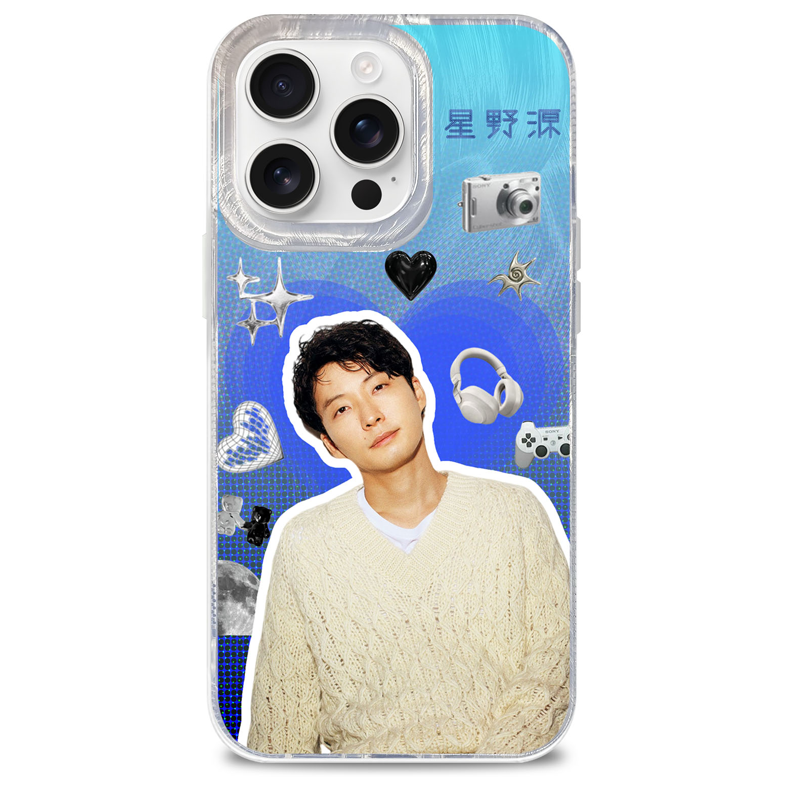 フェザーテクスチャーレーザーグラデーションスマートフォンケース【星野源】-YITOTO™推し活がもっと楽しくなる