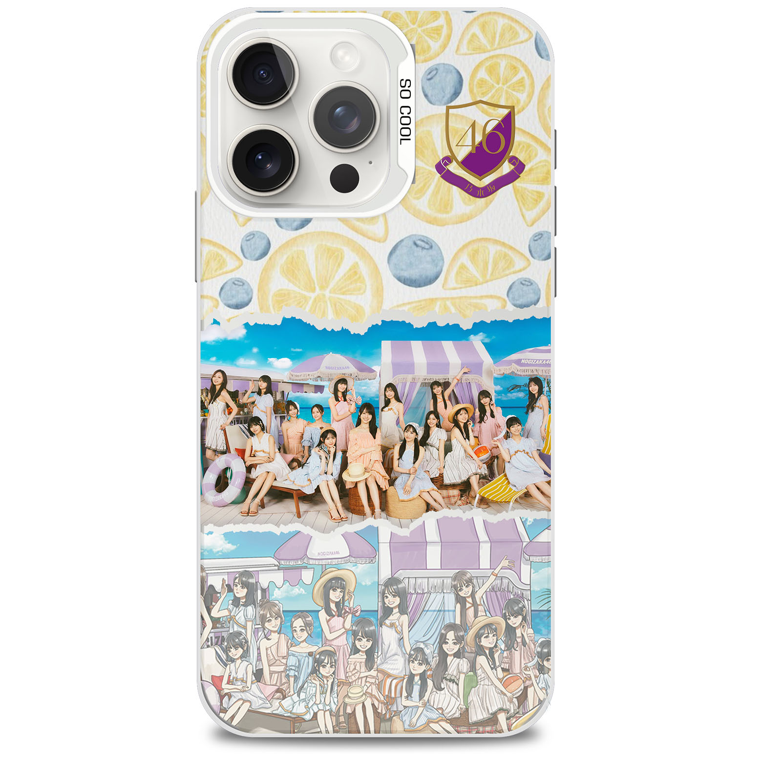 レーザーグラデーションスマートフォンケース-銀【乃木坂46/Same numbers】-YITOTO™推し活がもっと楽しくなる