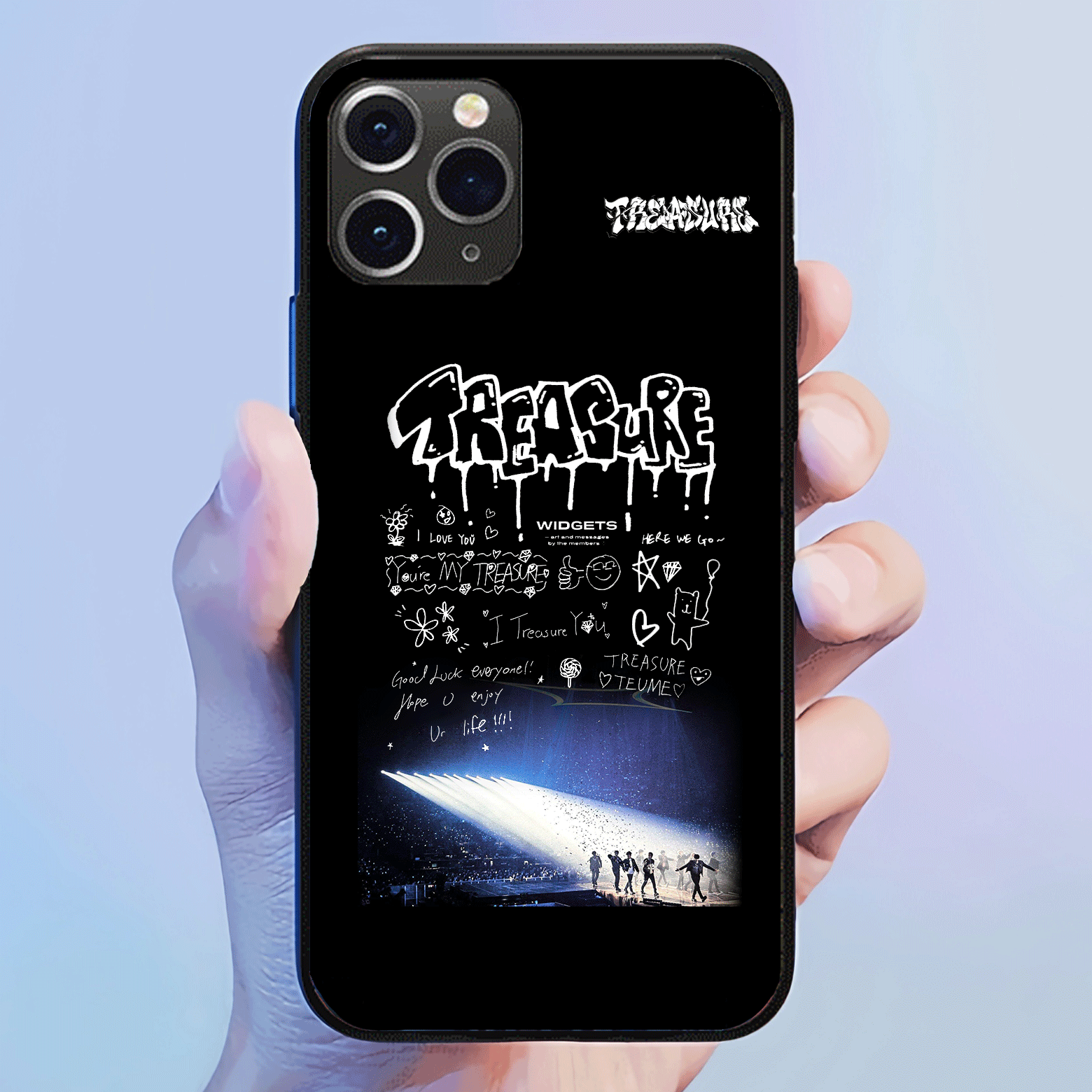 発光するスマートフォンケース 【TREASURE/𝐋𝐎𝐕𝐄 𝐏𝐔𝐋𝐒𝐄 】