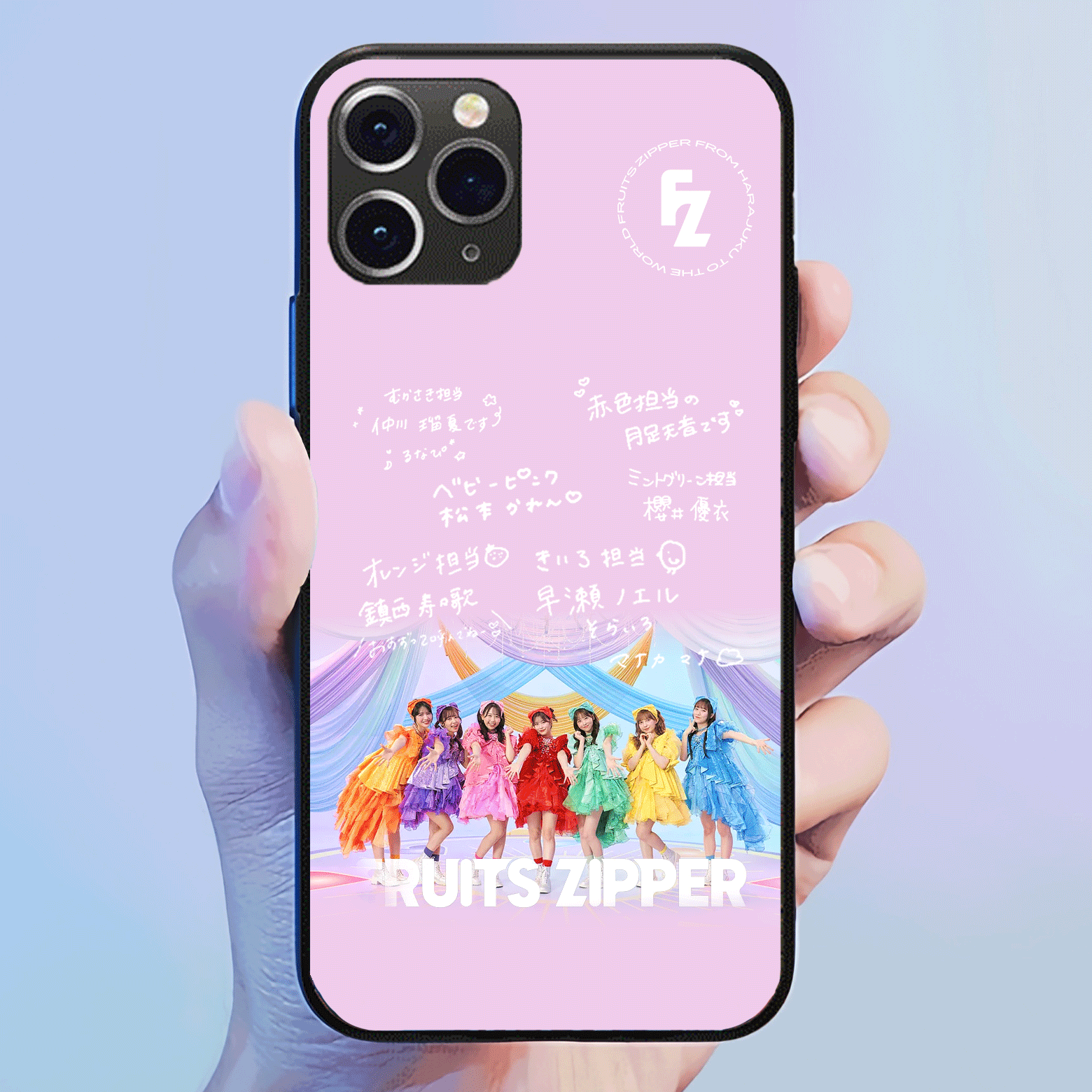 発光するスマートフォンケース 【FRUITS ZIPPER】