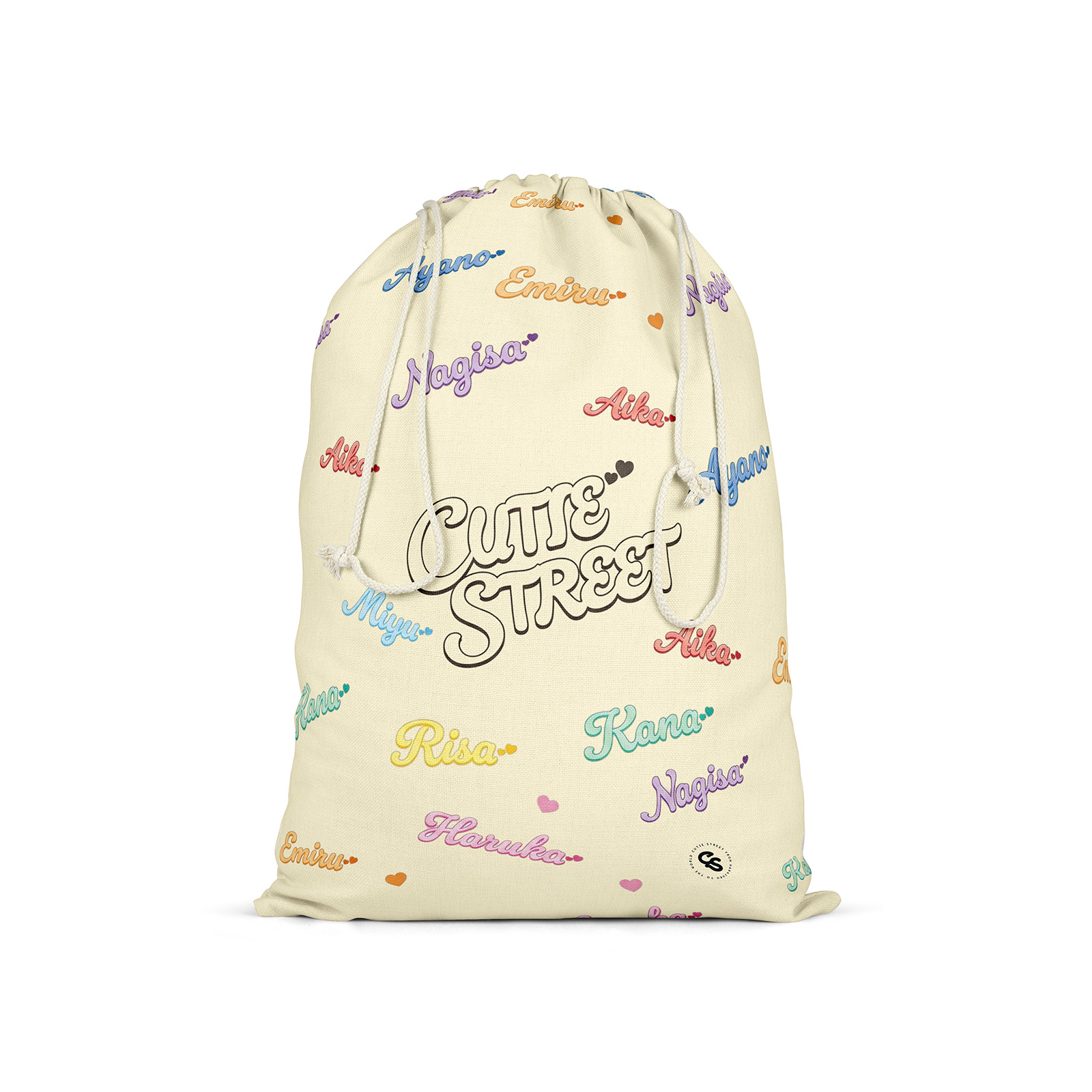 軽量 ドローストリング リュック-白【CUTIE STREET/ナイスだね】