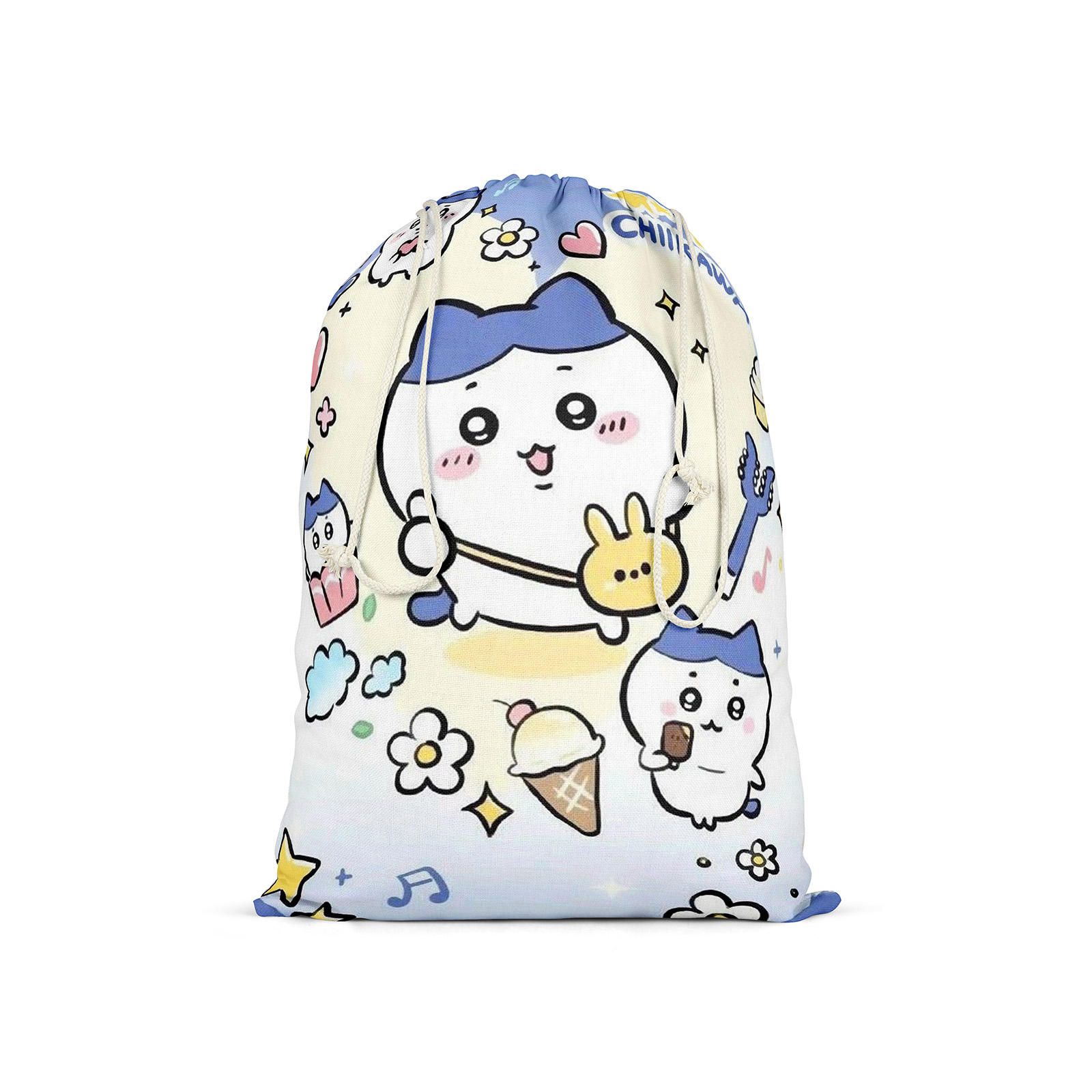 軽量 ドローストリング リュック-白【Chiikawa】