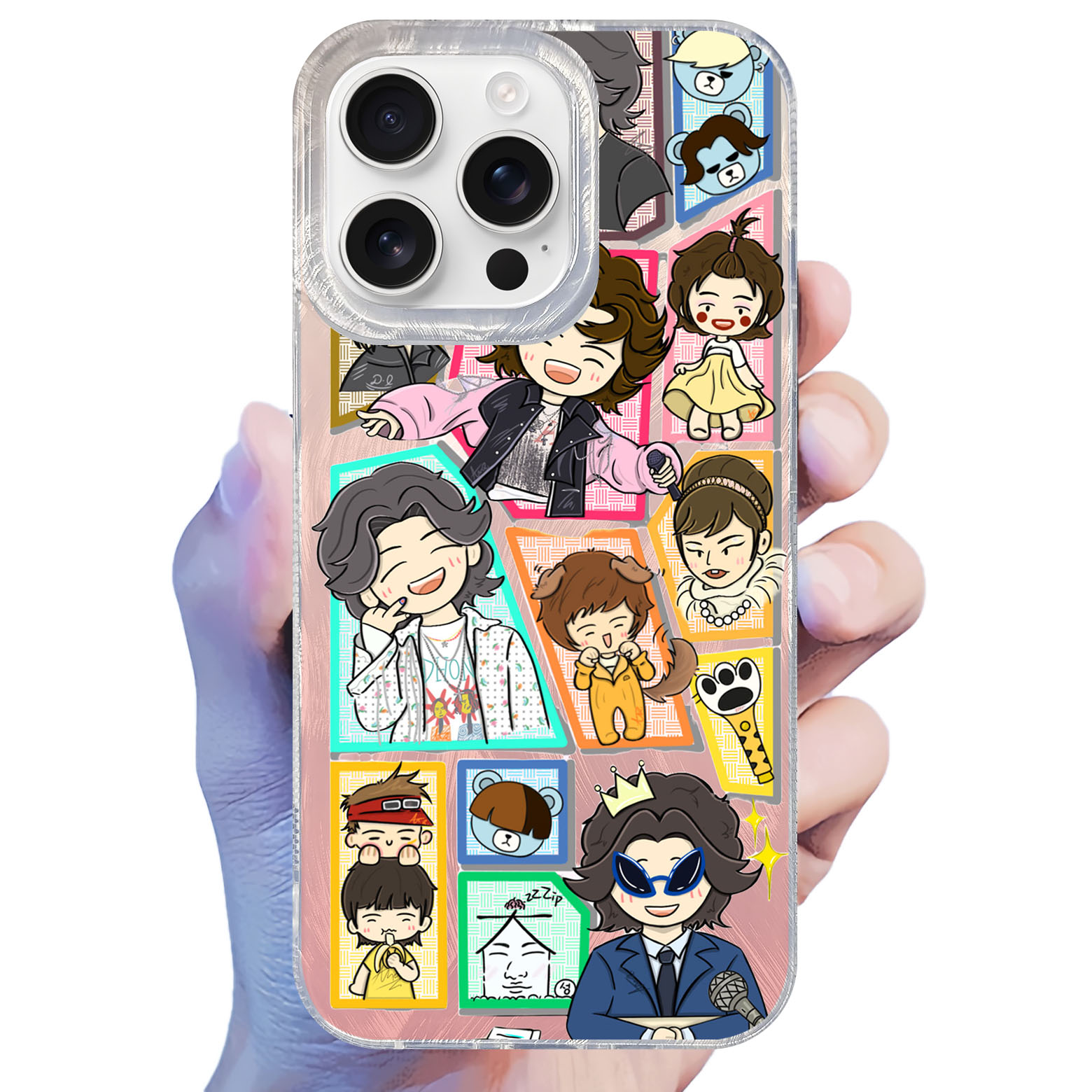 フェザーテクスチャーレーザーグラデーションスマートフォンケース【Kang DaeSung/D-Lite】