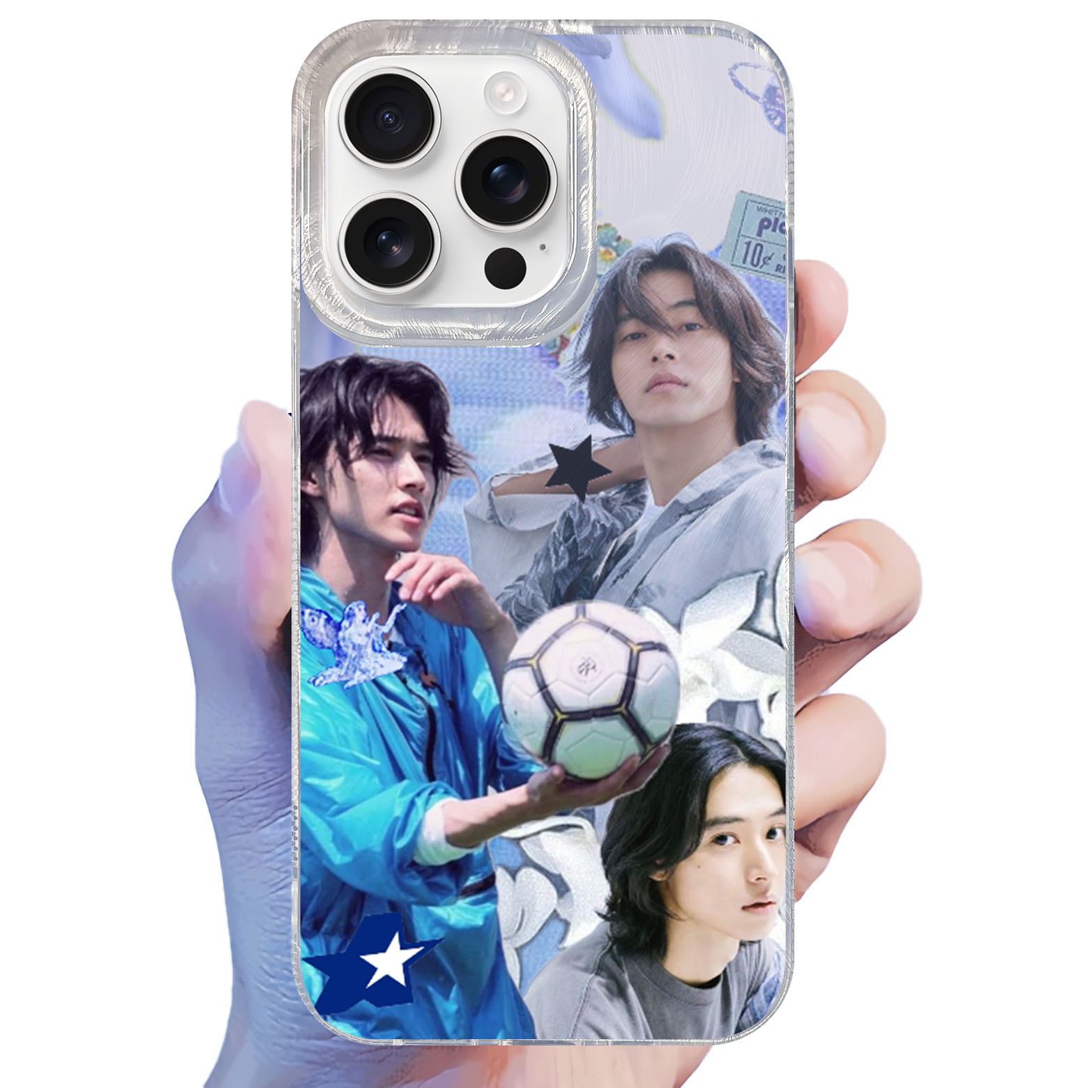 フェザーテクスチャーレーザーグラデーションスマートフォンケース【山﨑賢人/Yamazaki Kento】