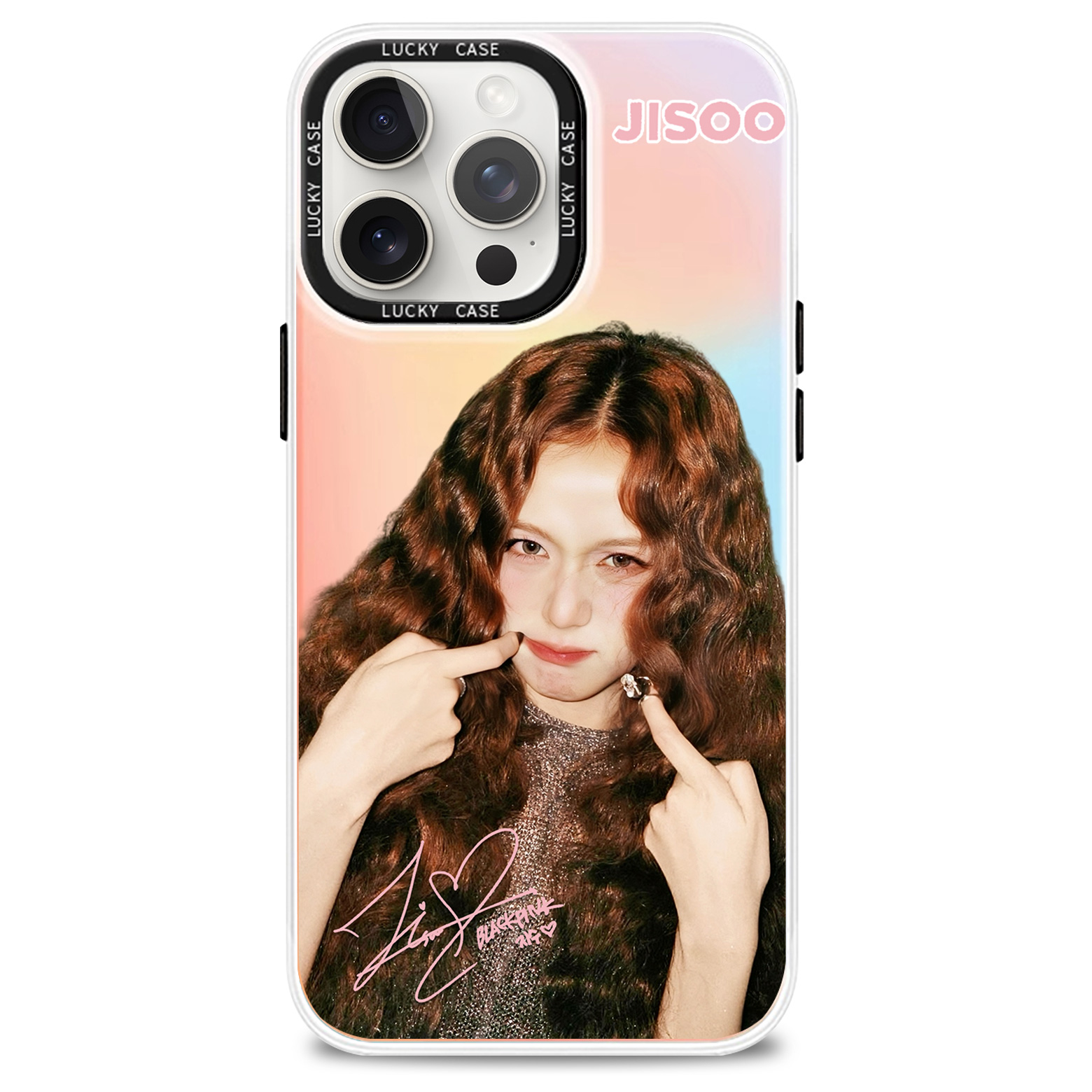 レーザーグラデーションスマートフォンケース-A【JISOO/AMORTAGE】