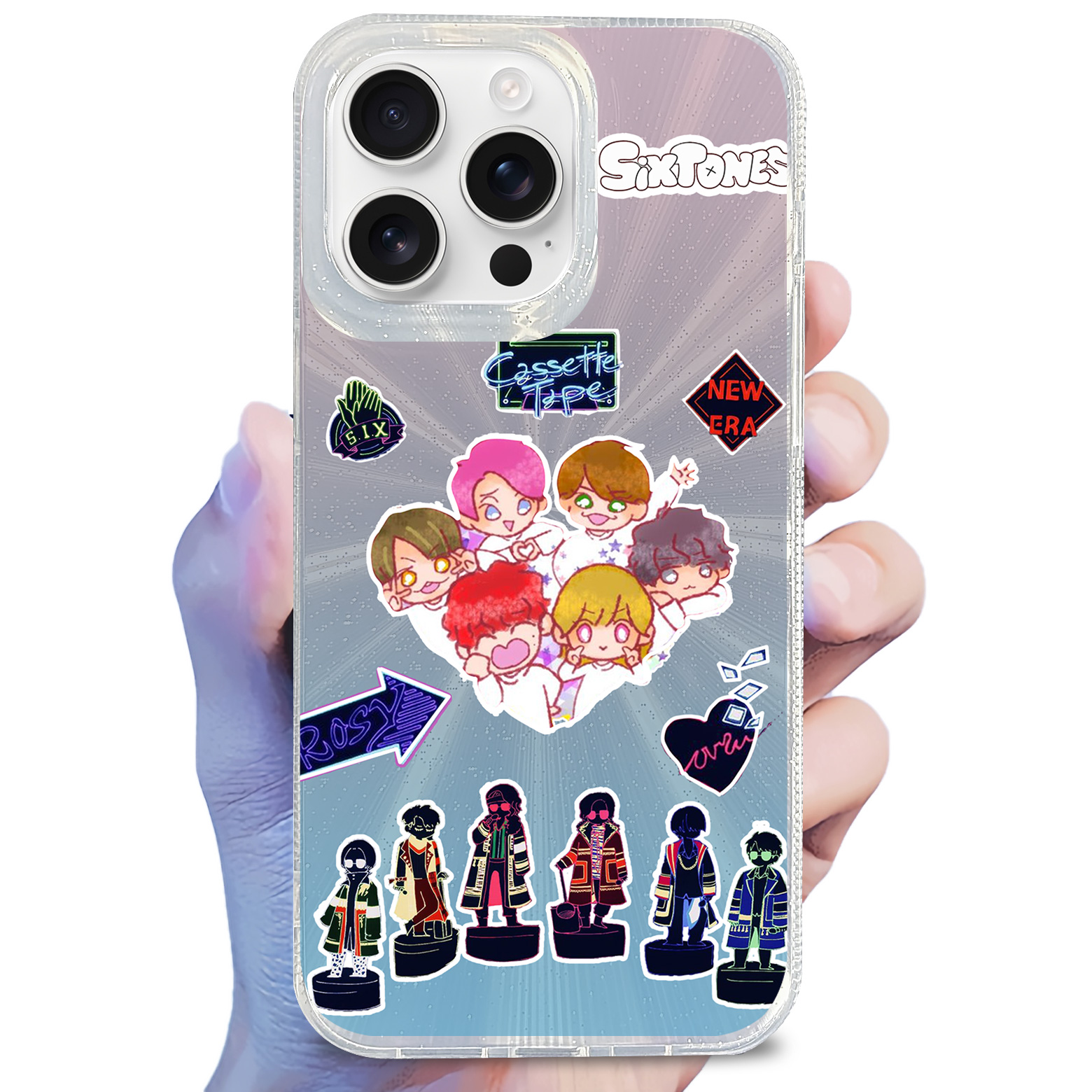 オーロラレーザーグラデーションスマートフォンケース【SixTONES/THEBALLERS】