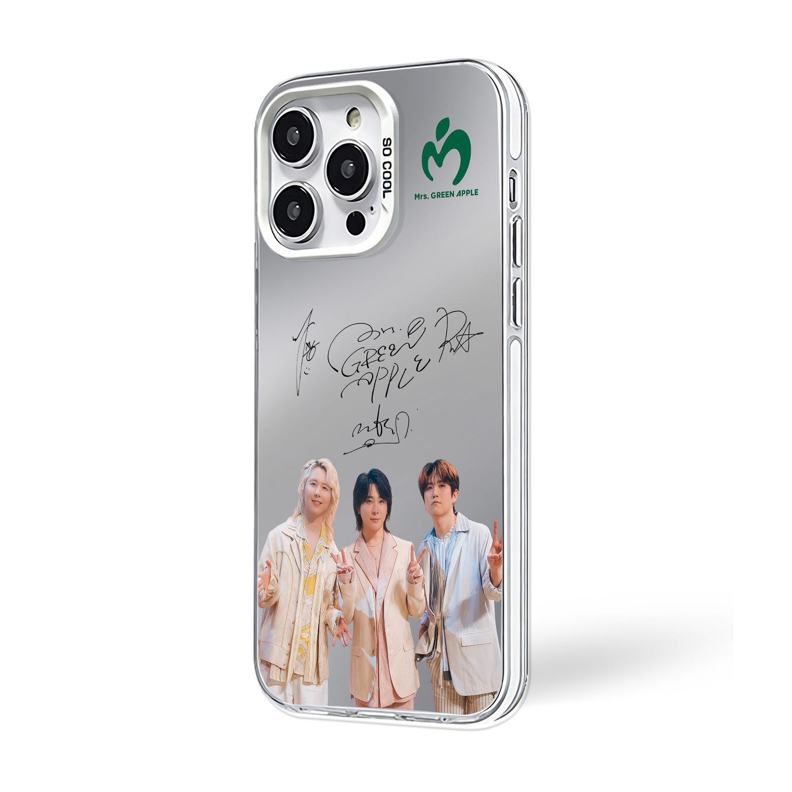 ミラースマホケース-銀【Mrs. GREEN APPLE/Brand New】-E