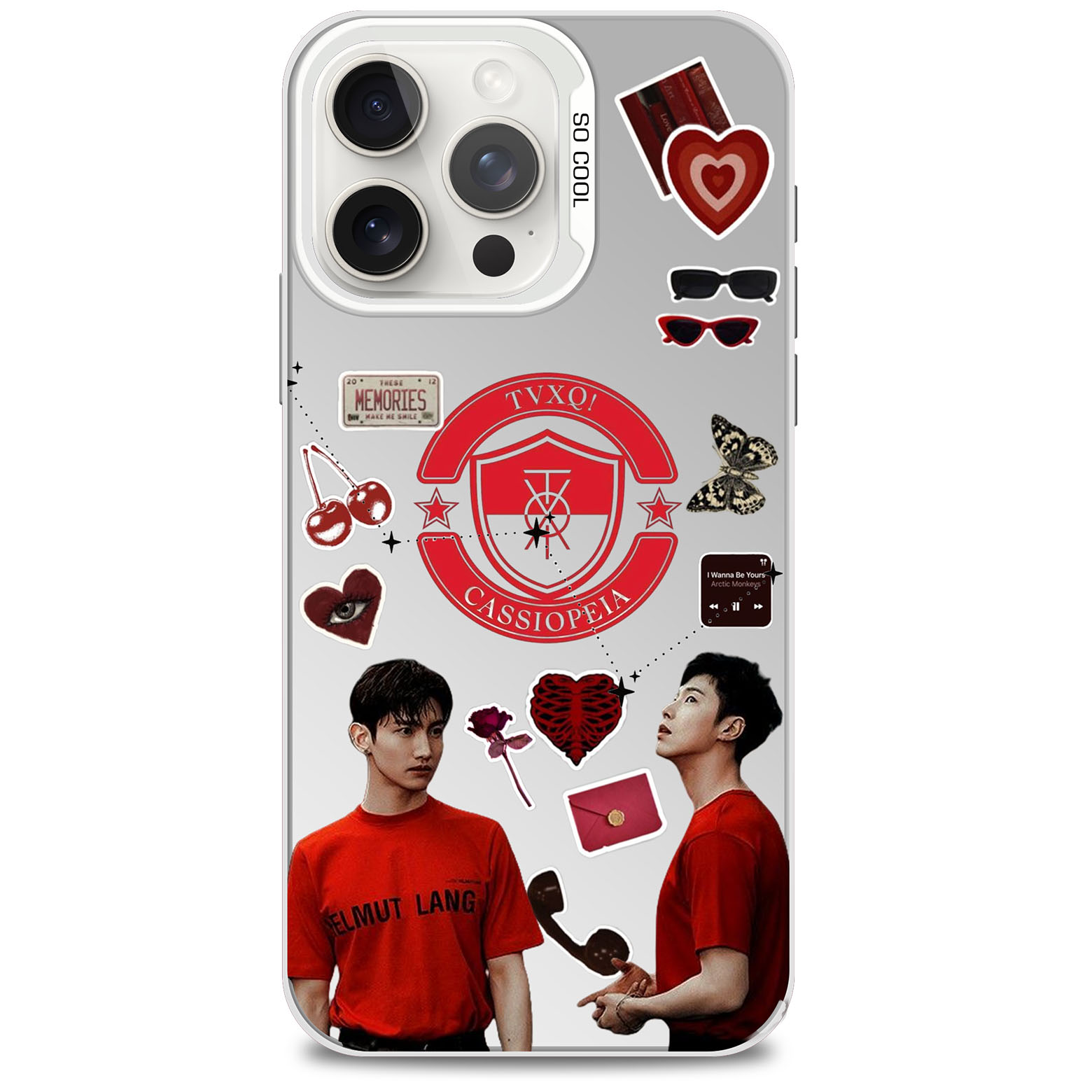 レーザーグラデーションスマートフォンケース-銀【東方神起TVXQ】-YITOTO™推し活がもっと楽しくなる