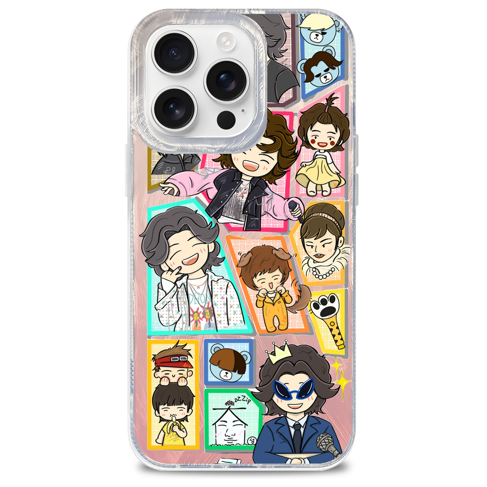 フェザーテクスチャーレーザーグラデーションスマートフォンケース【Kang DaeSung/D-Lite】