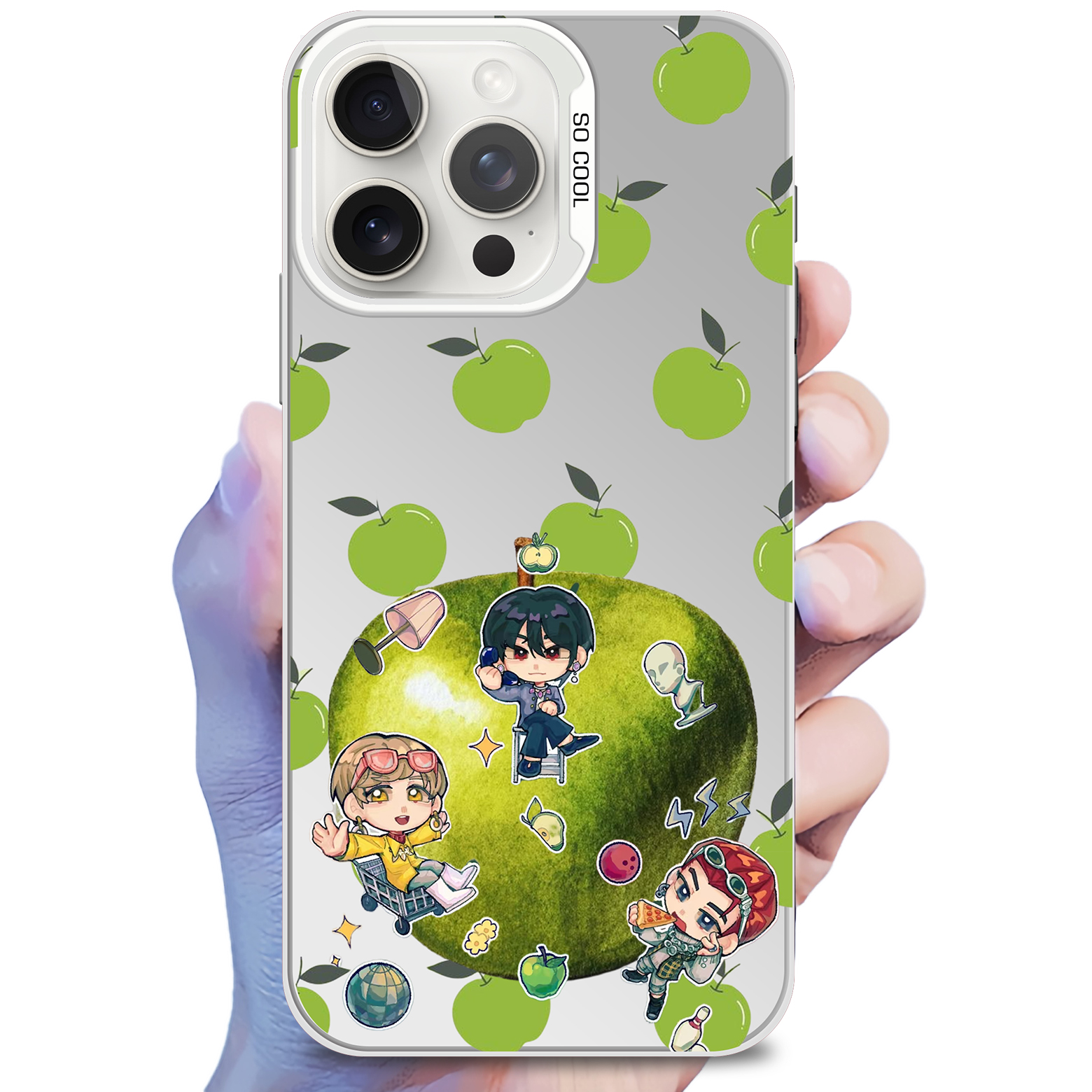 レーザーグラデーションスマートフォンケース-銀【Mrs.GREENAPPLE/ミセス】