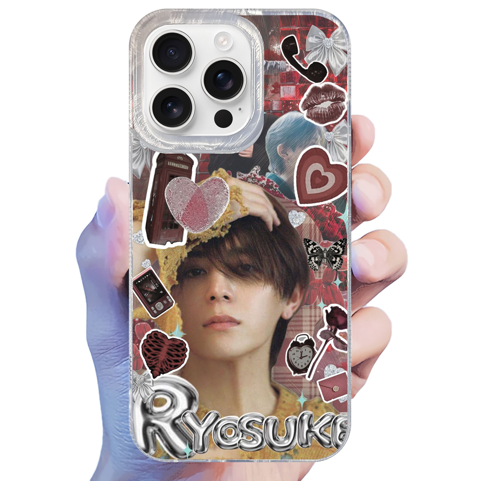 フェザーテクスチャーレーザーグラデーションスマートフォンケース【山田涼介Ryosuke Yamada/Hey!Say!Jump】