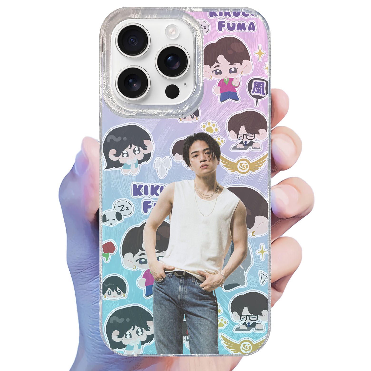 フェザーテクスチャーレーザーグラデーションスマートフォンケース【菊池風磨/timelesz】