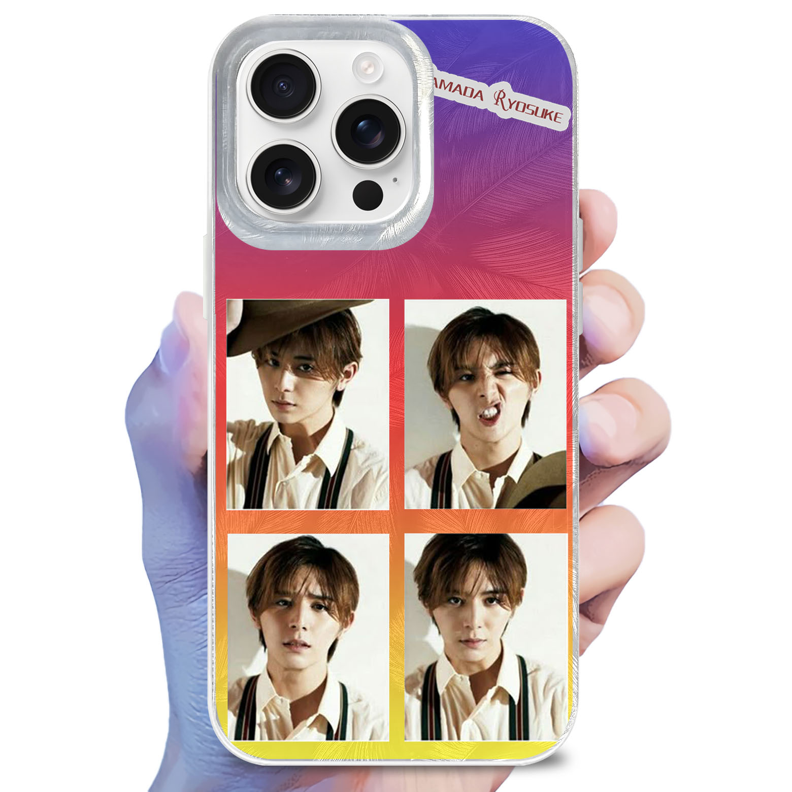 フェザーテクスチャーレーザーグラデーションスマートフォンケース【山田涼介Ryosuke Yamada/Hey!Say!Jump】