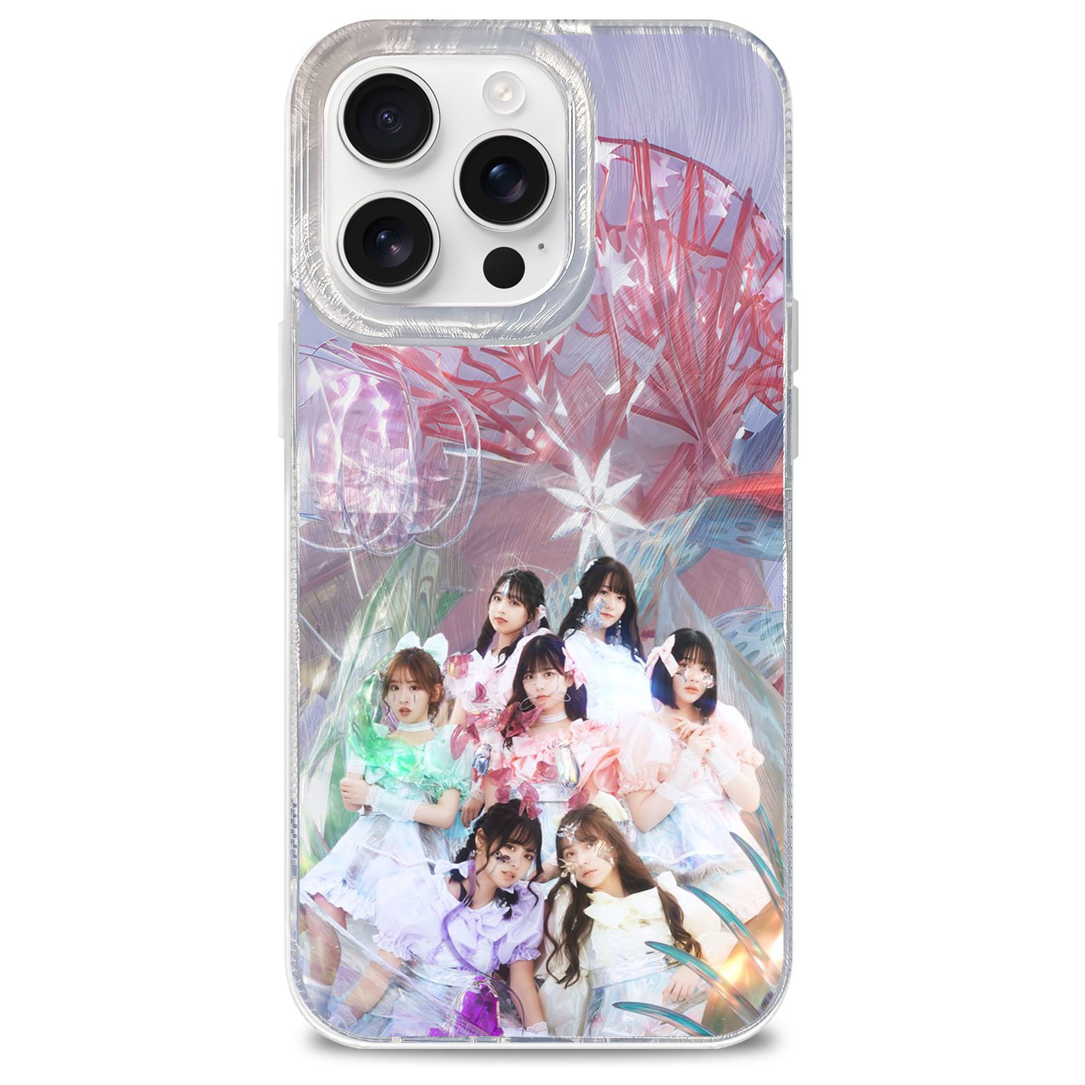 フェザーテクスチャーレーザーグラデーションスマートフォンケース【FRUITSZIPPER/フルーツジッパー】-YITOTO™推し活がもっと楽しくなる