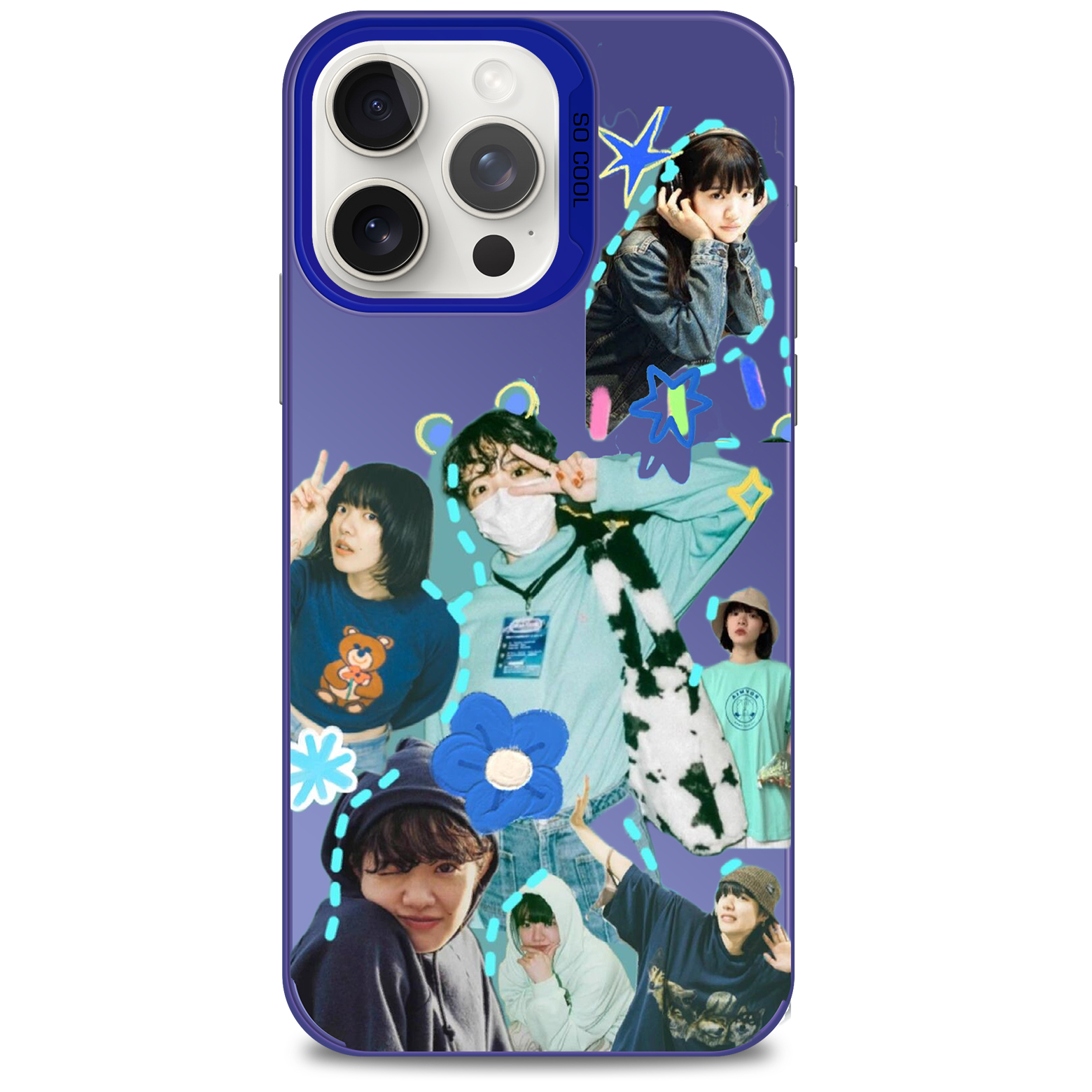 レーザーグラデーションスマートフォンケース-青【あいみょん/Aimyon】-YITOTO™推し活がもっと楽しくなる