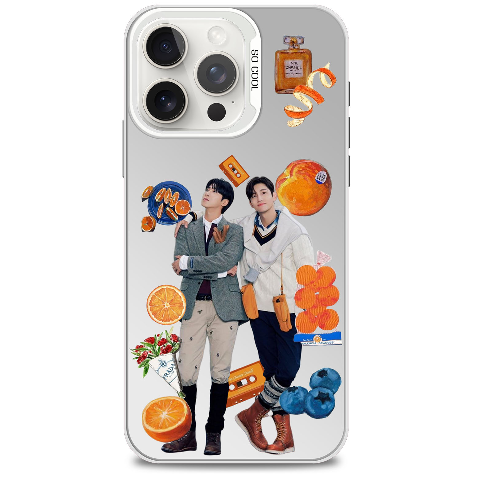 レーザーグラデーションスマートフォンケース-銀【東方神起TVXQ】-YITOTO™推し活がもっと楽しくなる