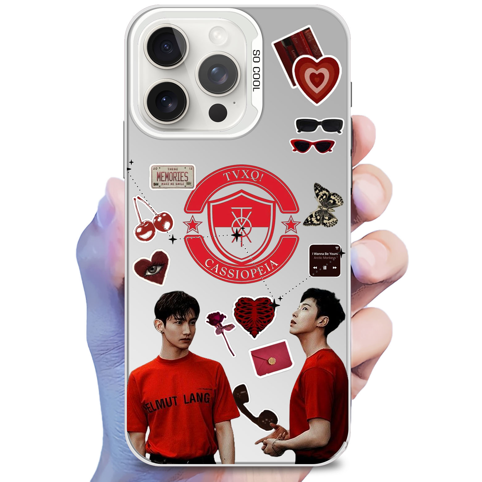 レーザーグラデーションスマートフォンケース-銀【東方神起TVXQ】-YITOTO™推し活がもっと楽しくなる