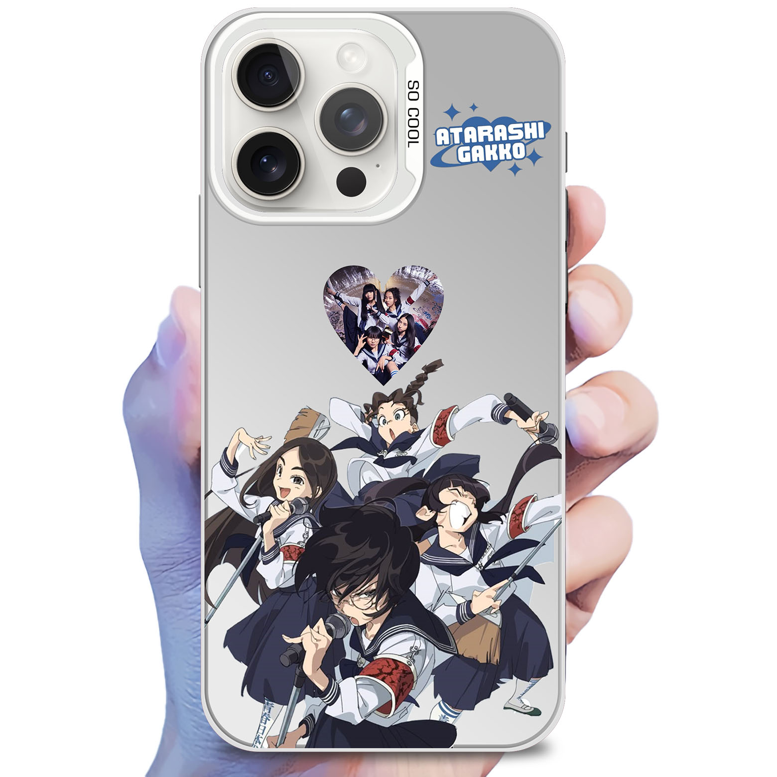 レーザーグラデーションスマートフォンケース-銀【新しい学校のリーダーズATARASHII GAKKO!】-YITOTO™推し活がもっと楽しくなる