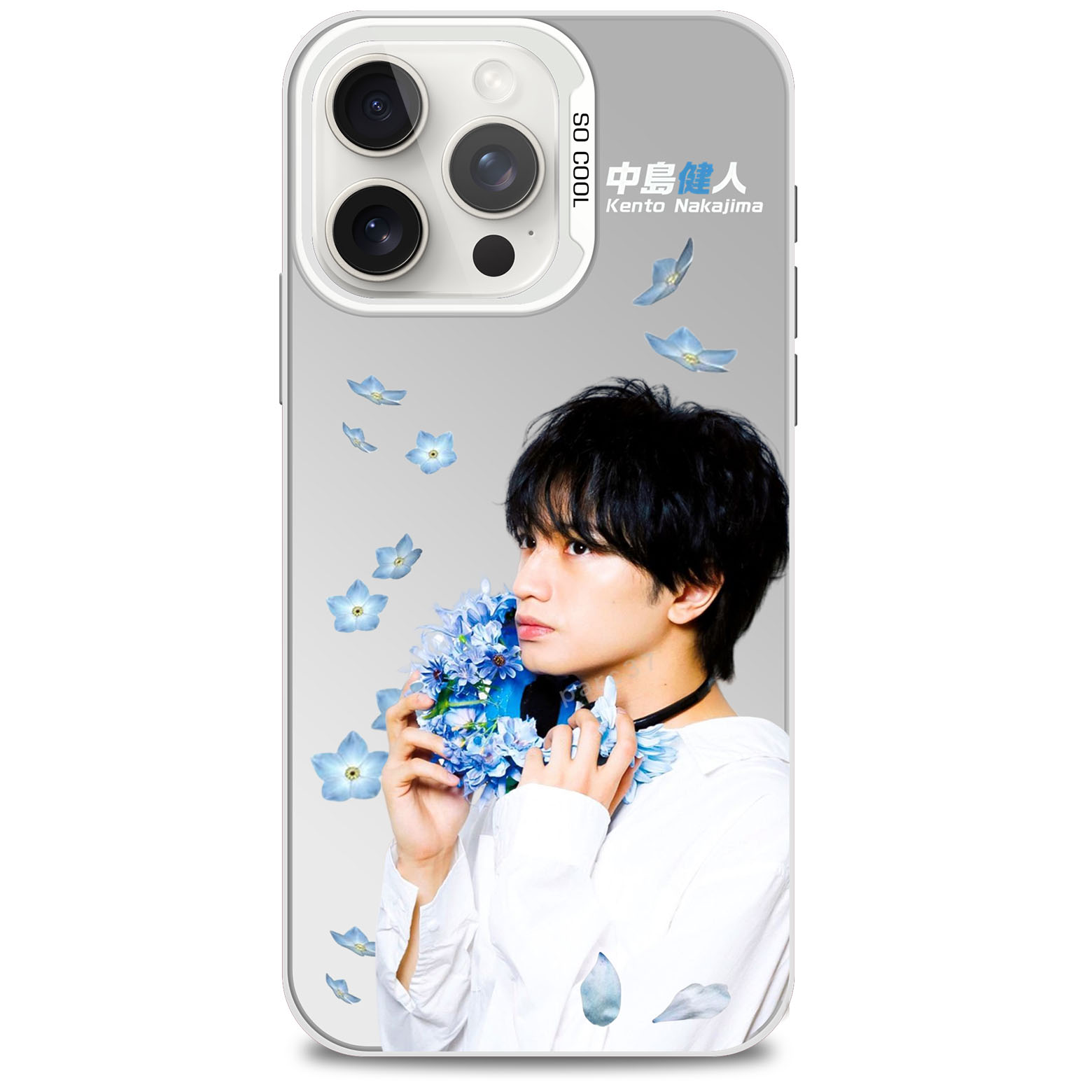 レーザーグラデーションスマートフォンケース-銀【中島健人】-YITOTO