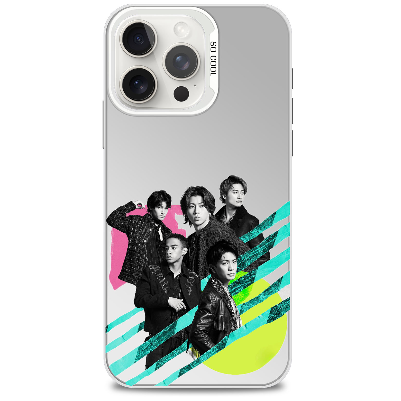 レーザーグラデーションスマートフォンケース-銀【Aぇ! group/Chameleon】-YITOTO™推し活がもっと楽しくなる