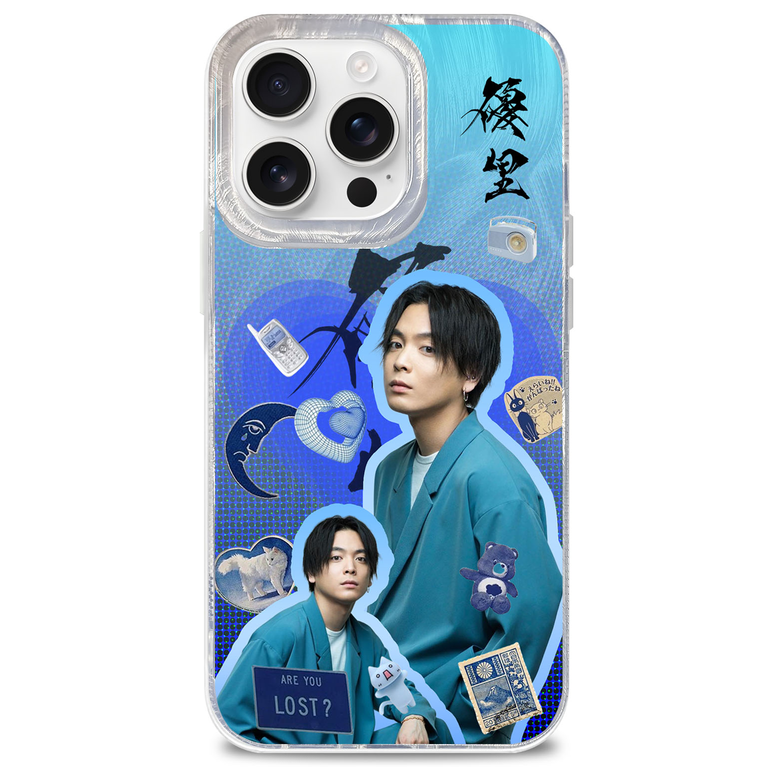 フェザーテクスチャーレーザーグラデーションスマートフォンケース【優里Yuuri】-YITOTO™推し活がもっと楽しくなる