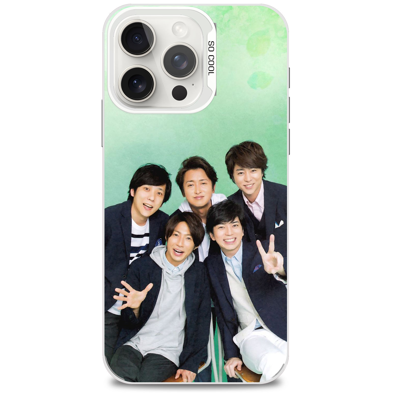 レーザーグラデーションスマートフォンケース-緑【嵐ARASHI】-YITOTO™推し活がもっと楽しくなる