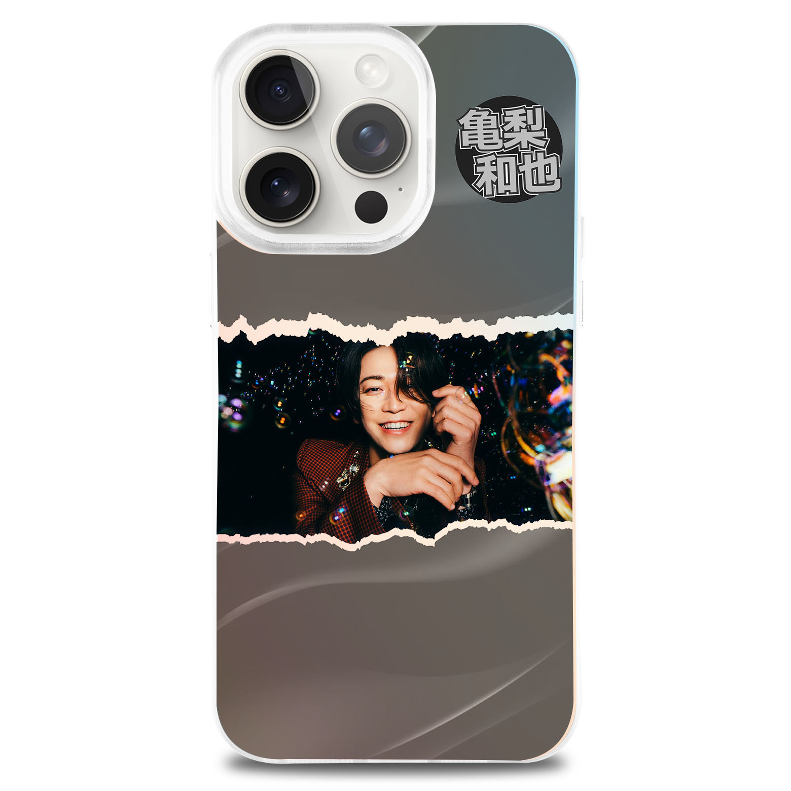 レーザーグラデーションスマートフォンケース【亀梨和也Kamenashi Kazuya】-YITOTO™推し活がもっと楽しくなる