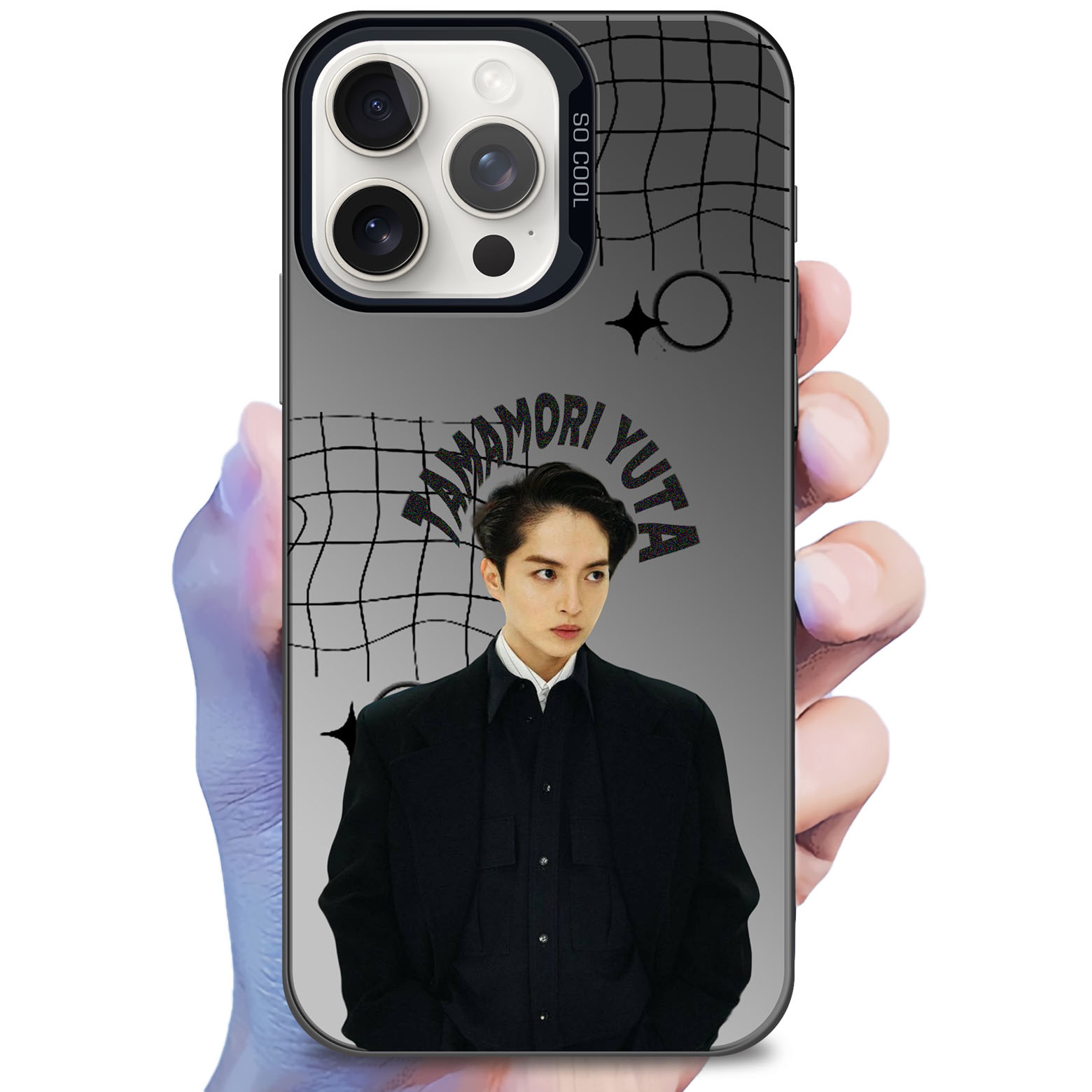 レーザーグラデーションスマートフォンケース-黒【玉森裕太/Kis-My-Ft2】-YITOTO™推し活がもっと楽しくなる