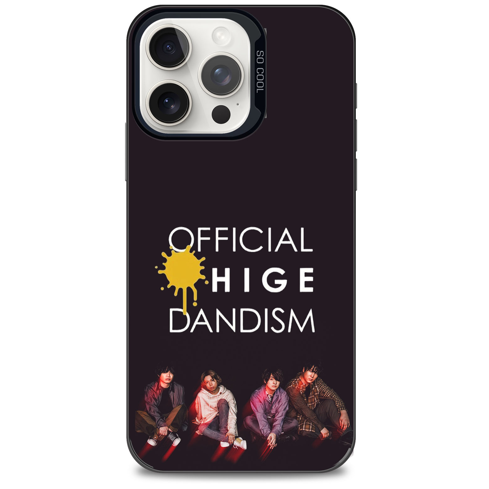 レーザーグラデーションスマートフォンケース-黒【Official髭男dism】-YITOTO™推し活がもっと楽しくなる