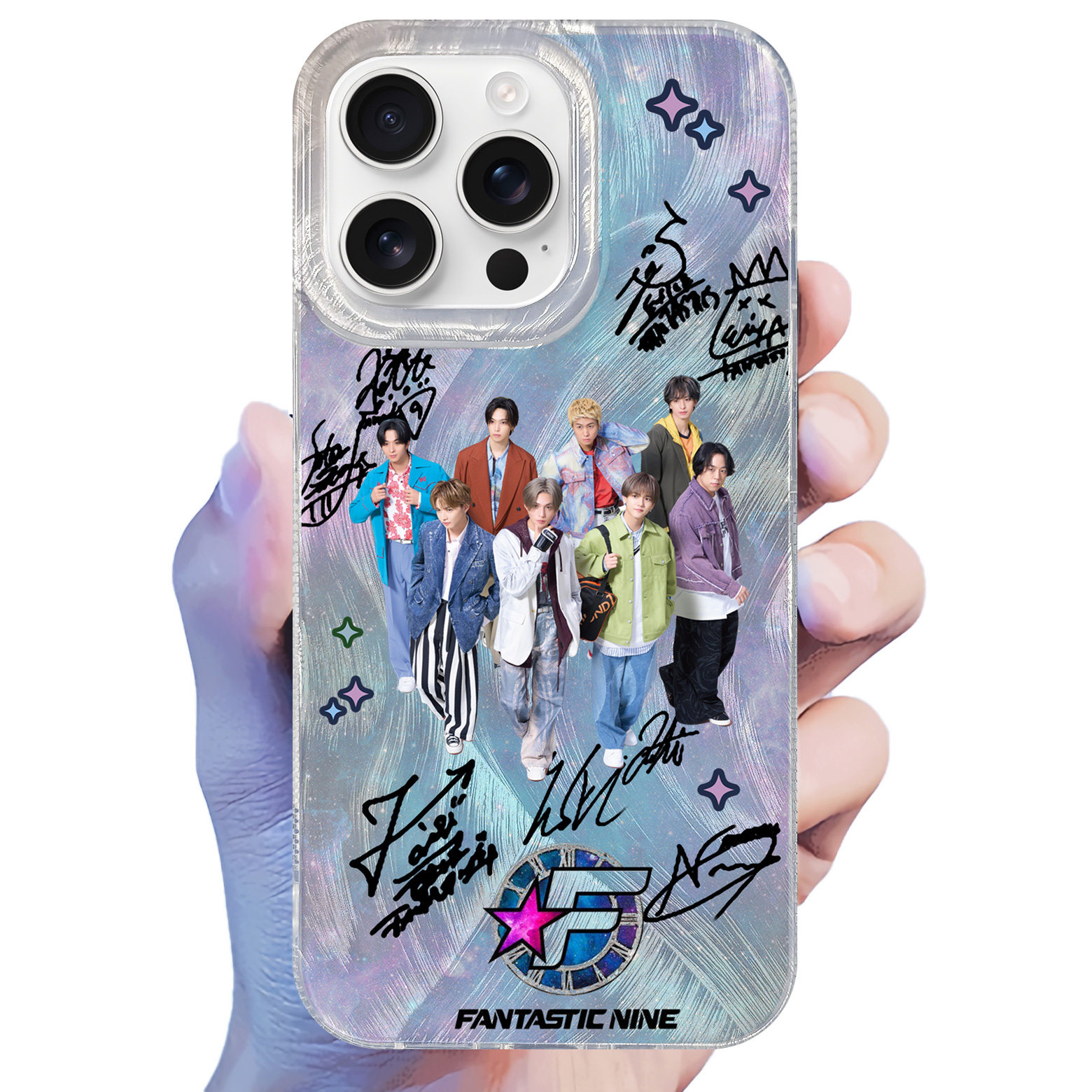 フェザーテクスチャーレーザーグラデーションスマートフォンケース【FANTASTICS/Dimensional Bridge】