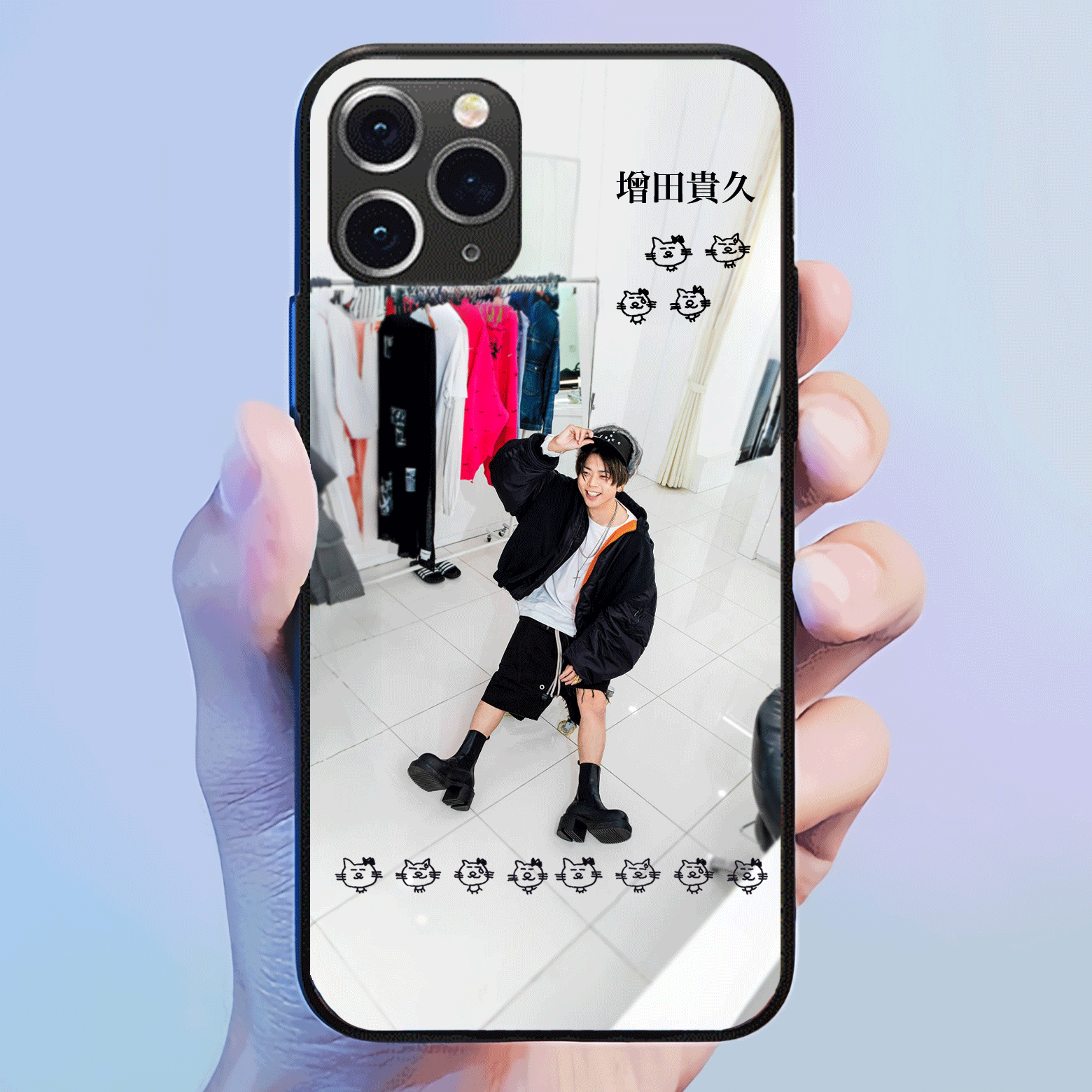 発光するスマートフォンケース 【増田貴久/喜怒哀楽】