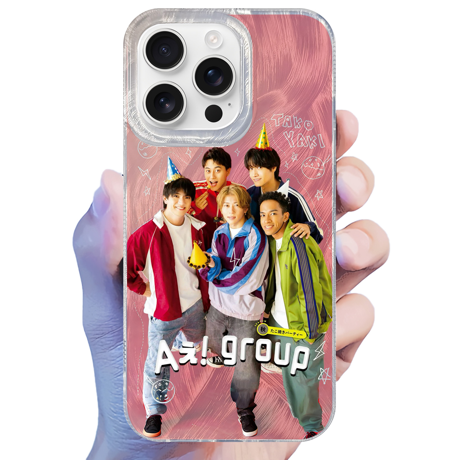 フェザーテクスチャーレーザーグラデーションスマートフォンケース【Aぇ! group/D.N.A】