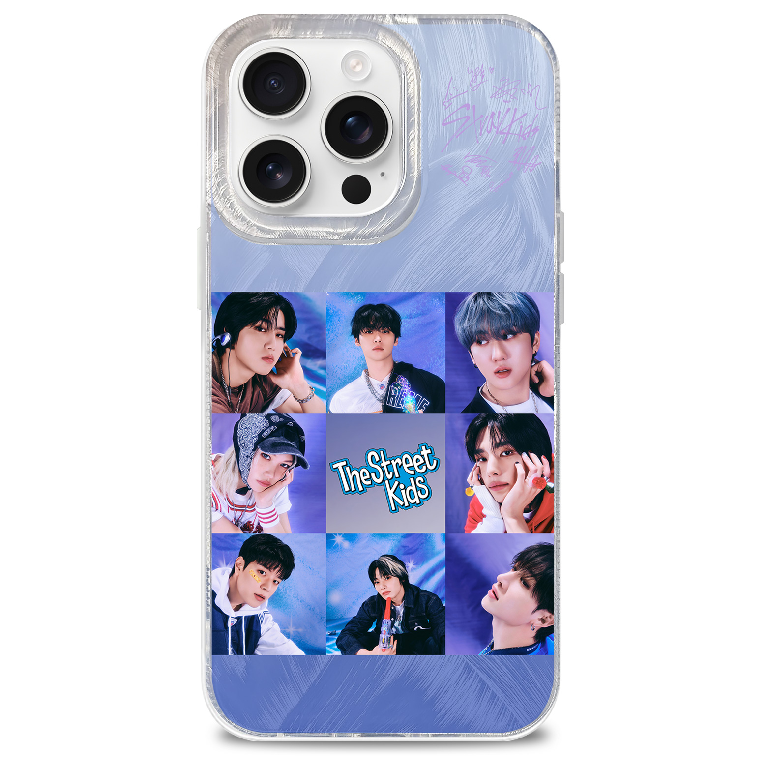 フェザーテクスチャーレーザーグラデーションスマートフォンケース-A【Stray Kids/GIANT】