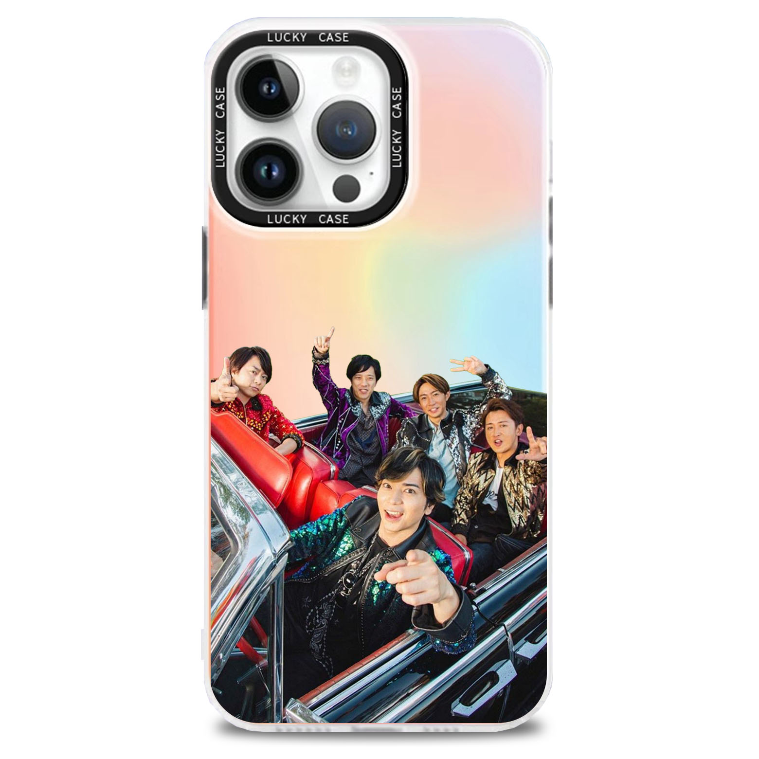 レーザーグラデーションスマートフォンケース【嵐 ARASHI】7種類